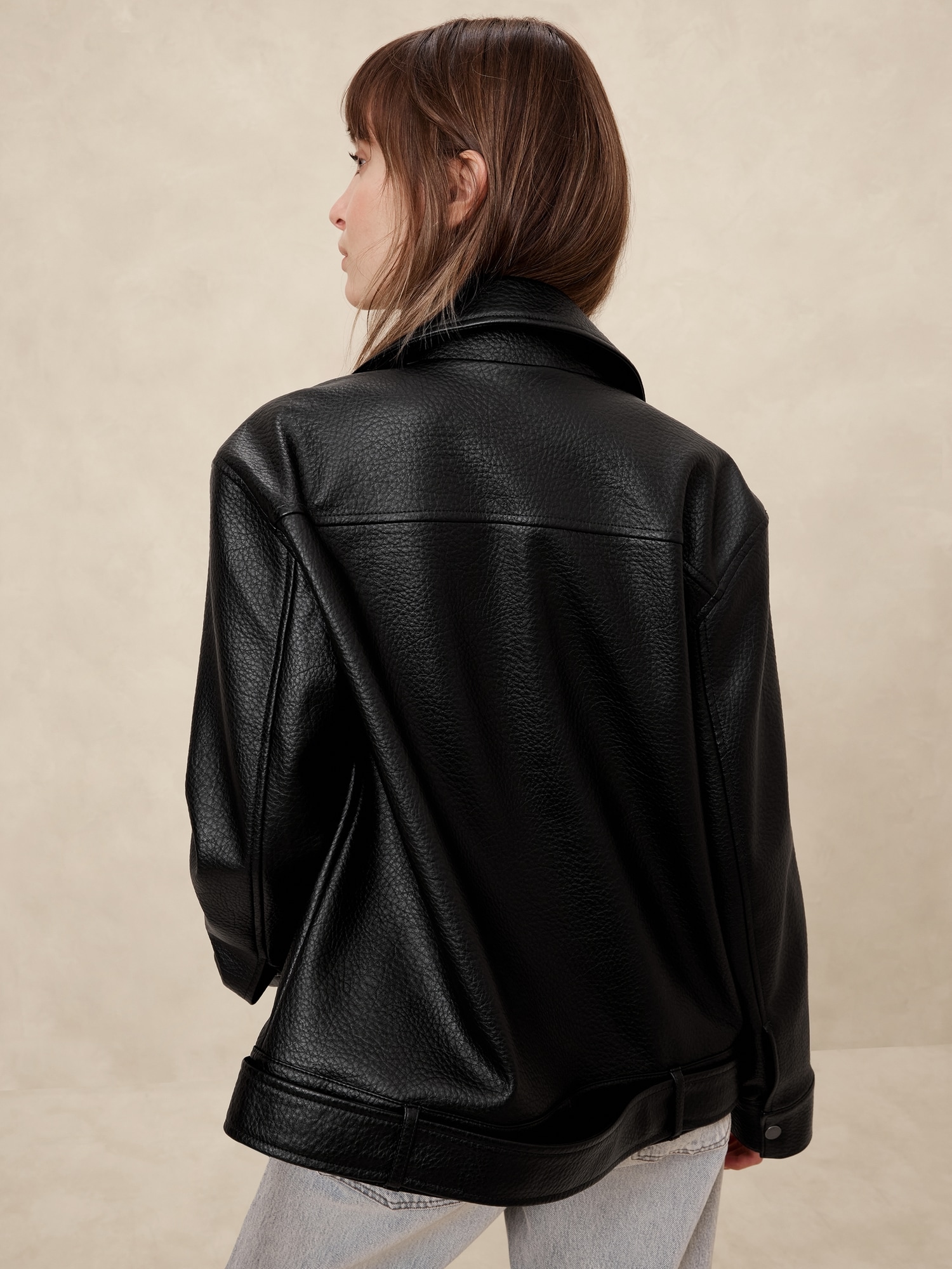 Banana republic vegan leather jacket hotsell