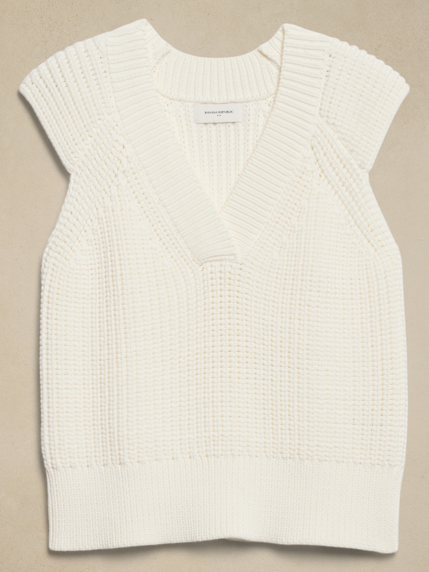 Textured Cross-Vee Sweater