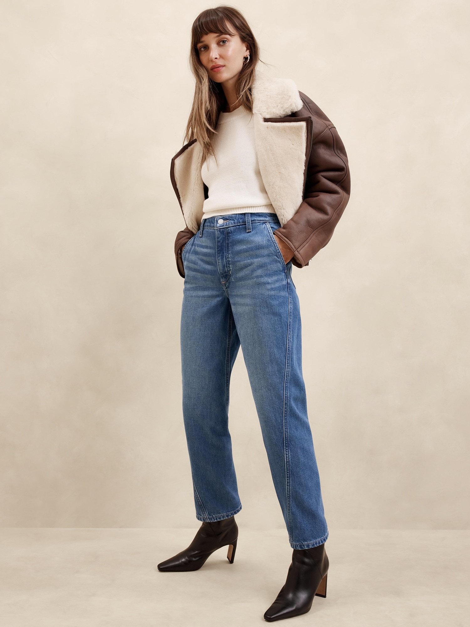 Luxe High-Rise Barrel Jean