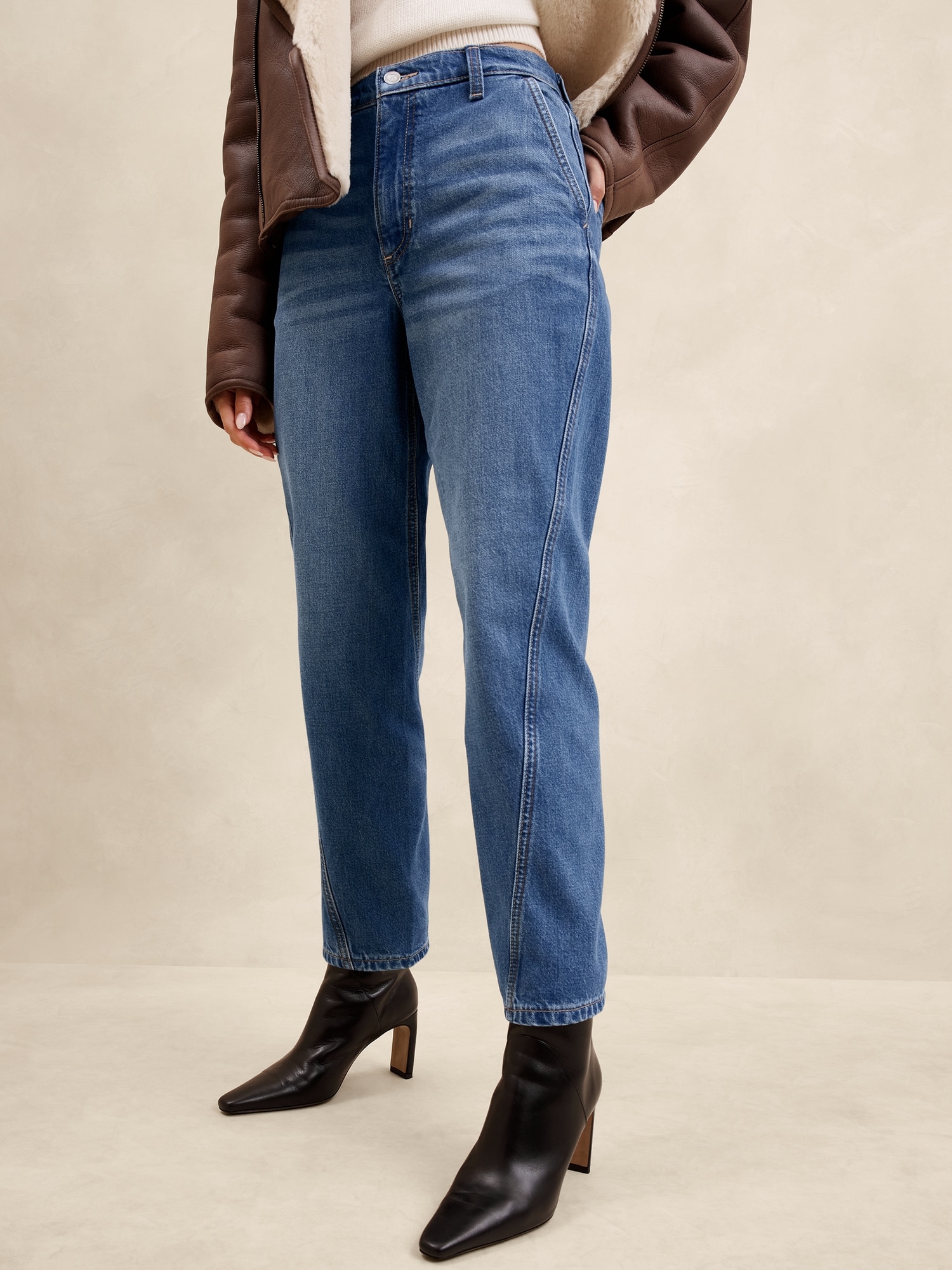 Luxe High-Rise Barrel Jean