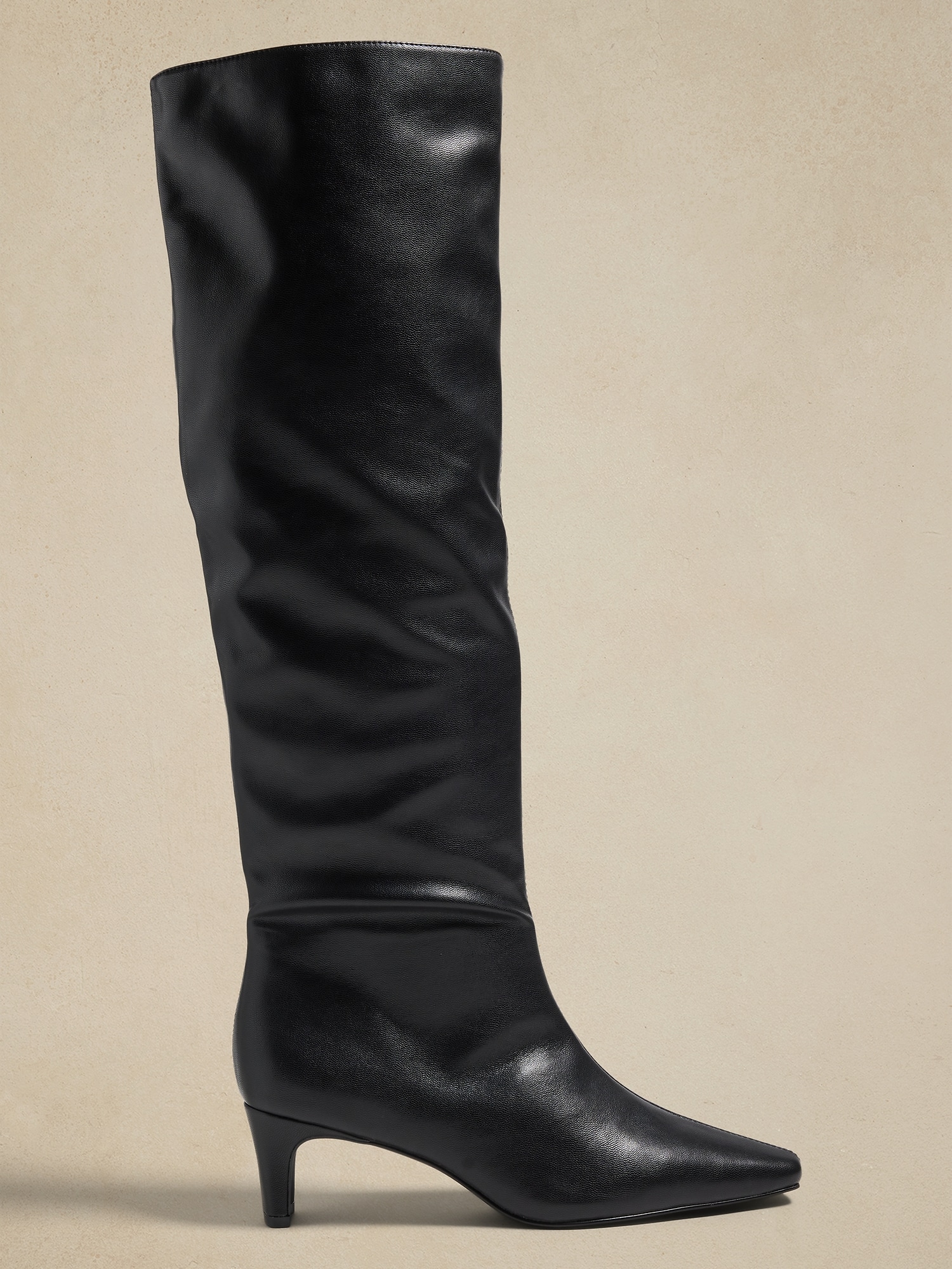 Vegan Tall Slouch Boot