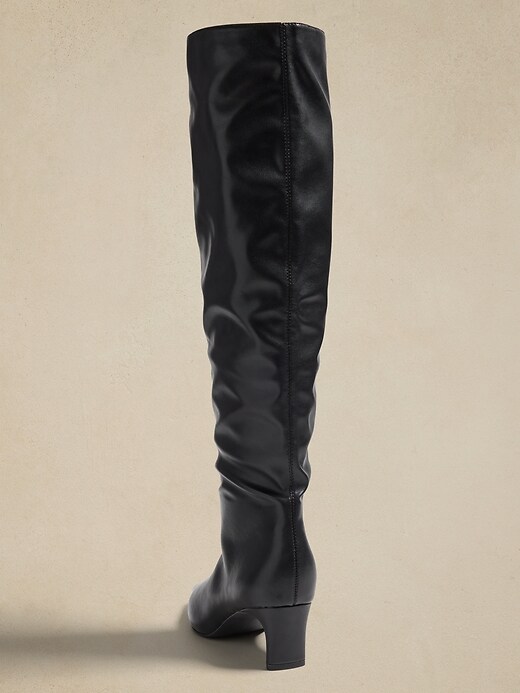 tall black slouch boots