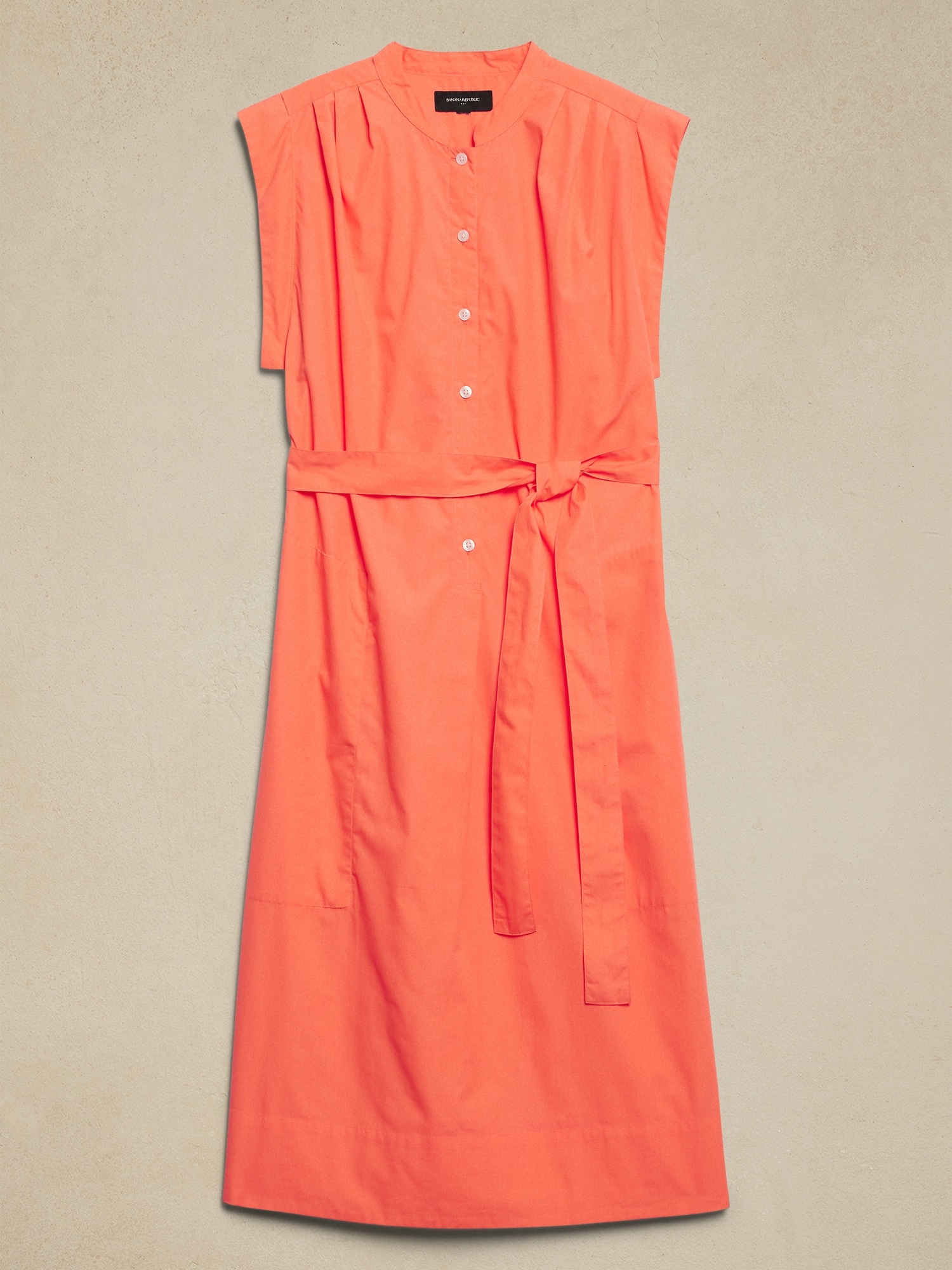 Poplin Midi Shift Shirtdress