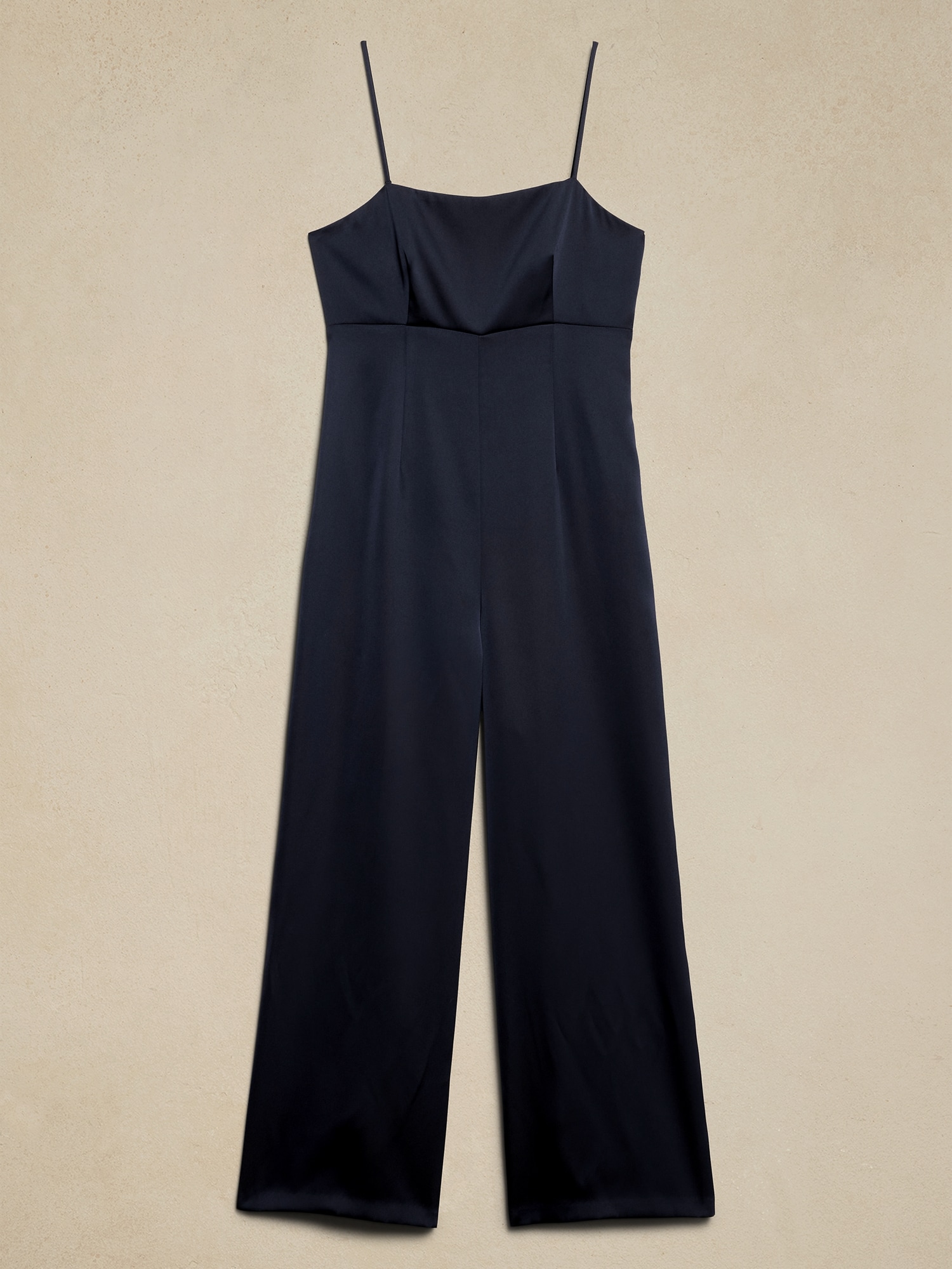 Strappy Satin Jumpsuit