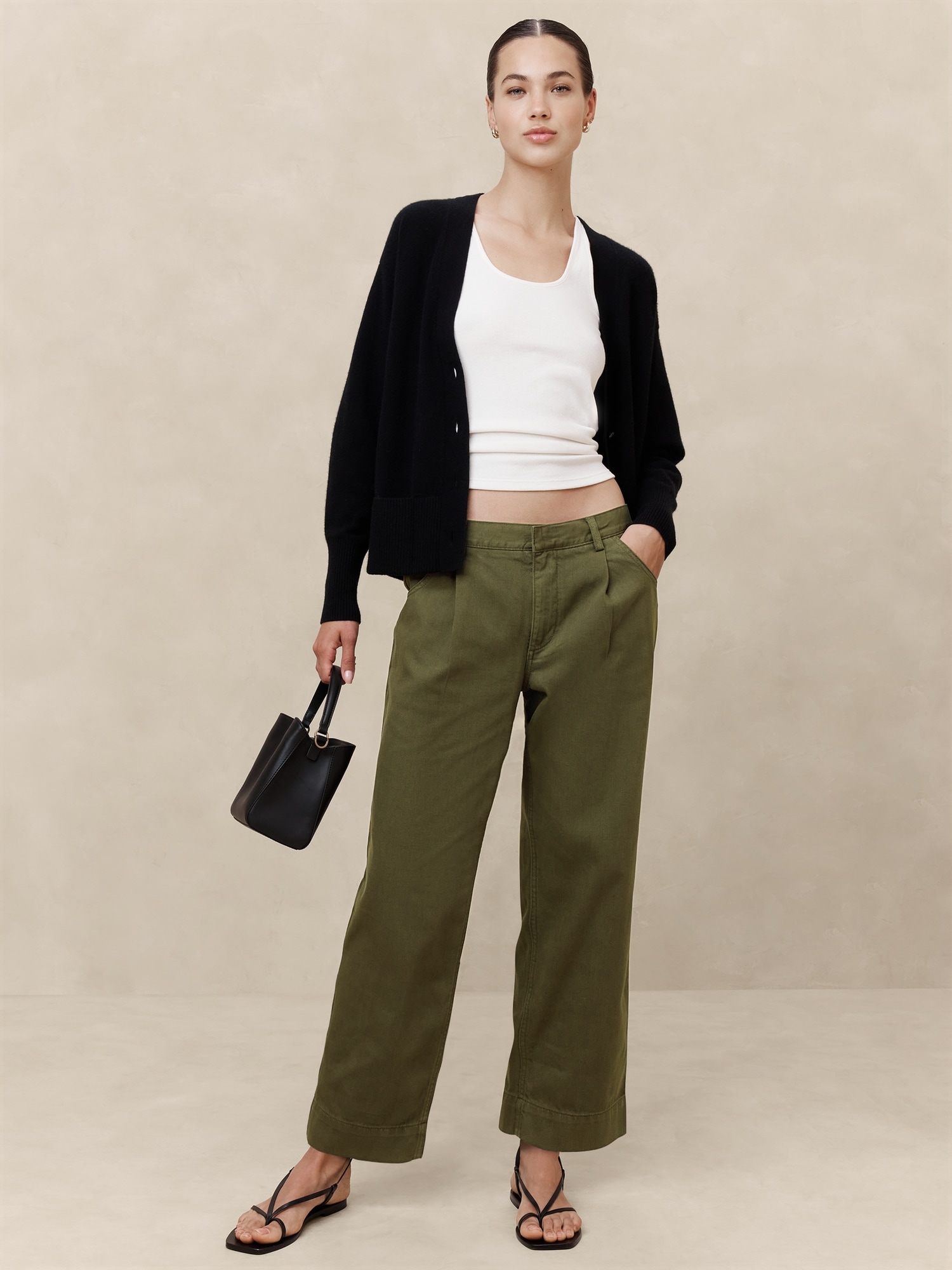 Twill Straight Pull-On Pant