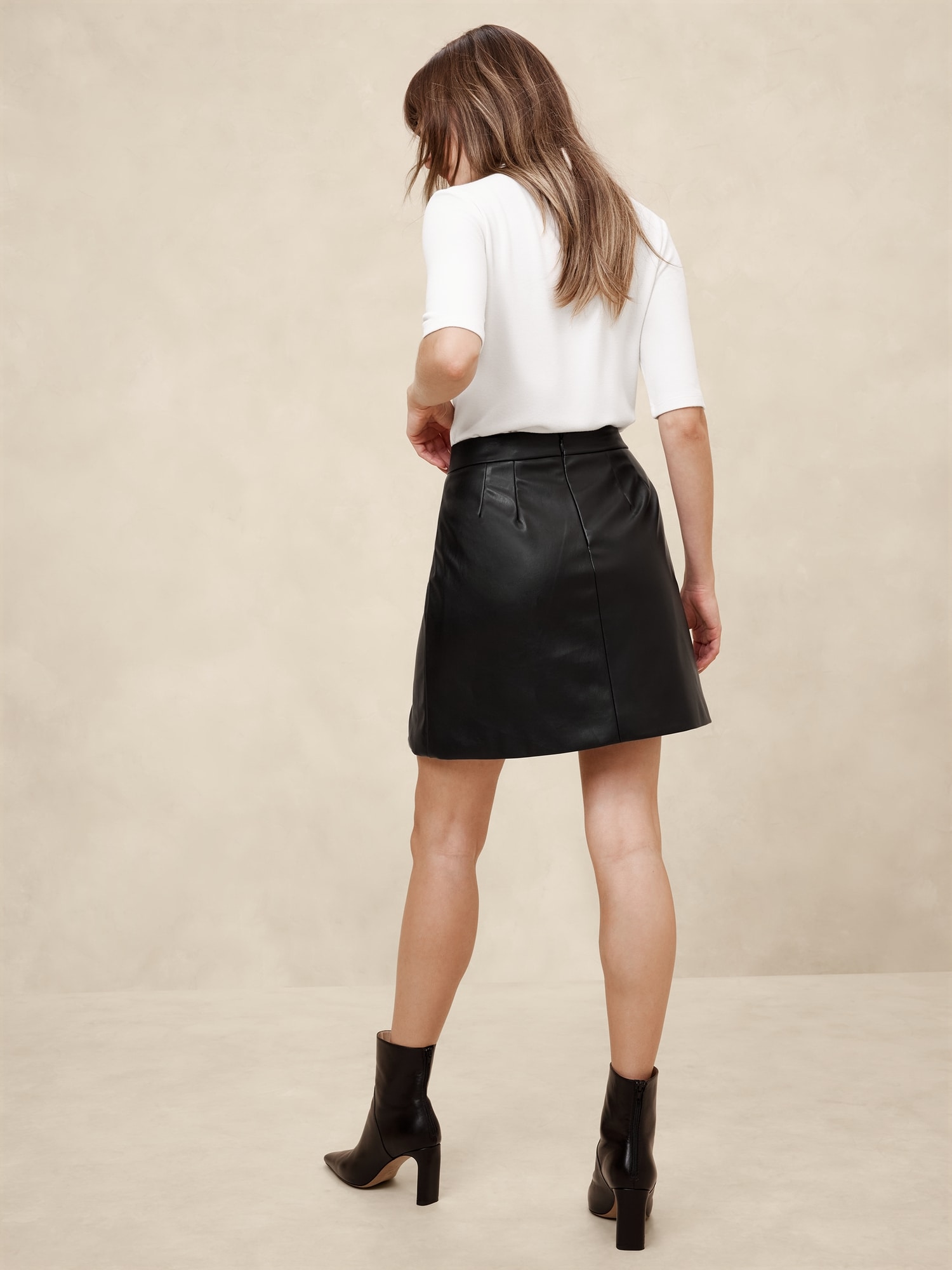 Vegan Leather Mini Skirt