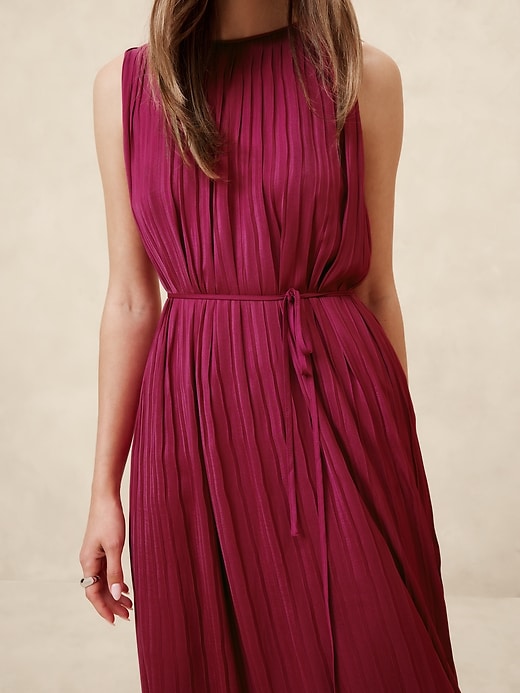 strapless open back dress Bleached Mauve Shibori Pleat Mini Smock Bubble Dress