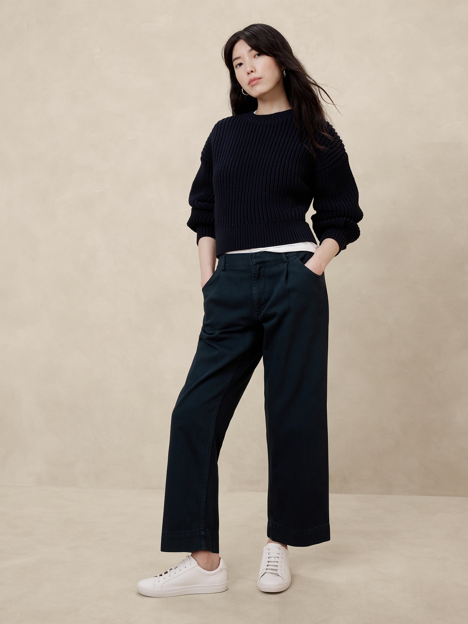 Twill Straight Pull-On Pant