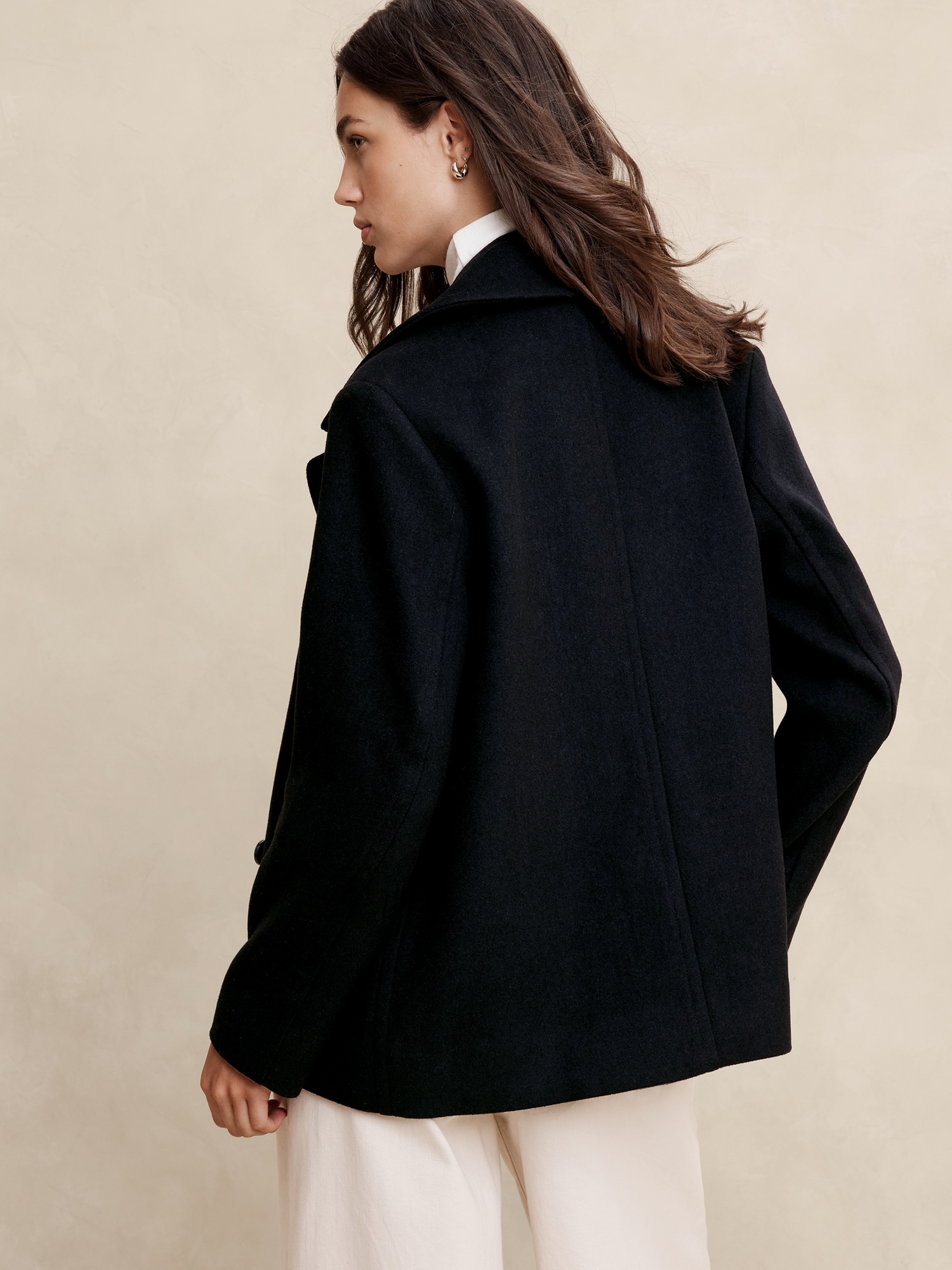 Wool Blend Peacoat