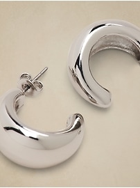 Chubby Curve Hoop Earrings