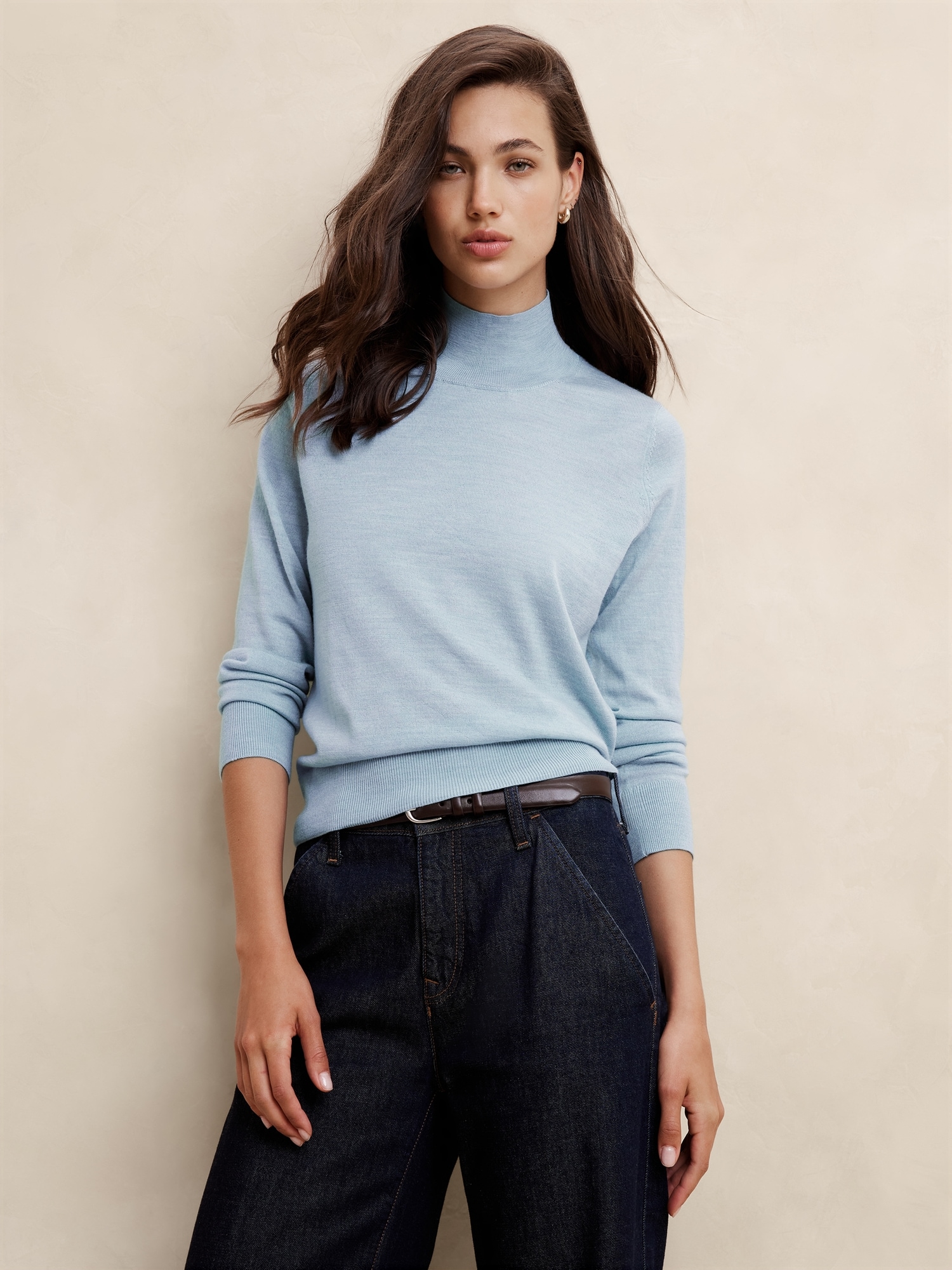 Merino Wool Turtleneck Sweater