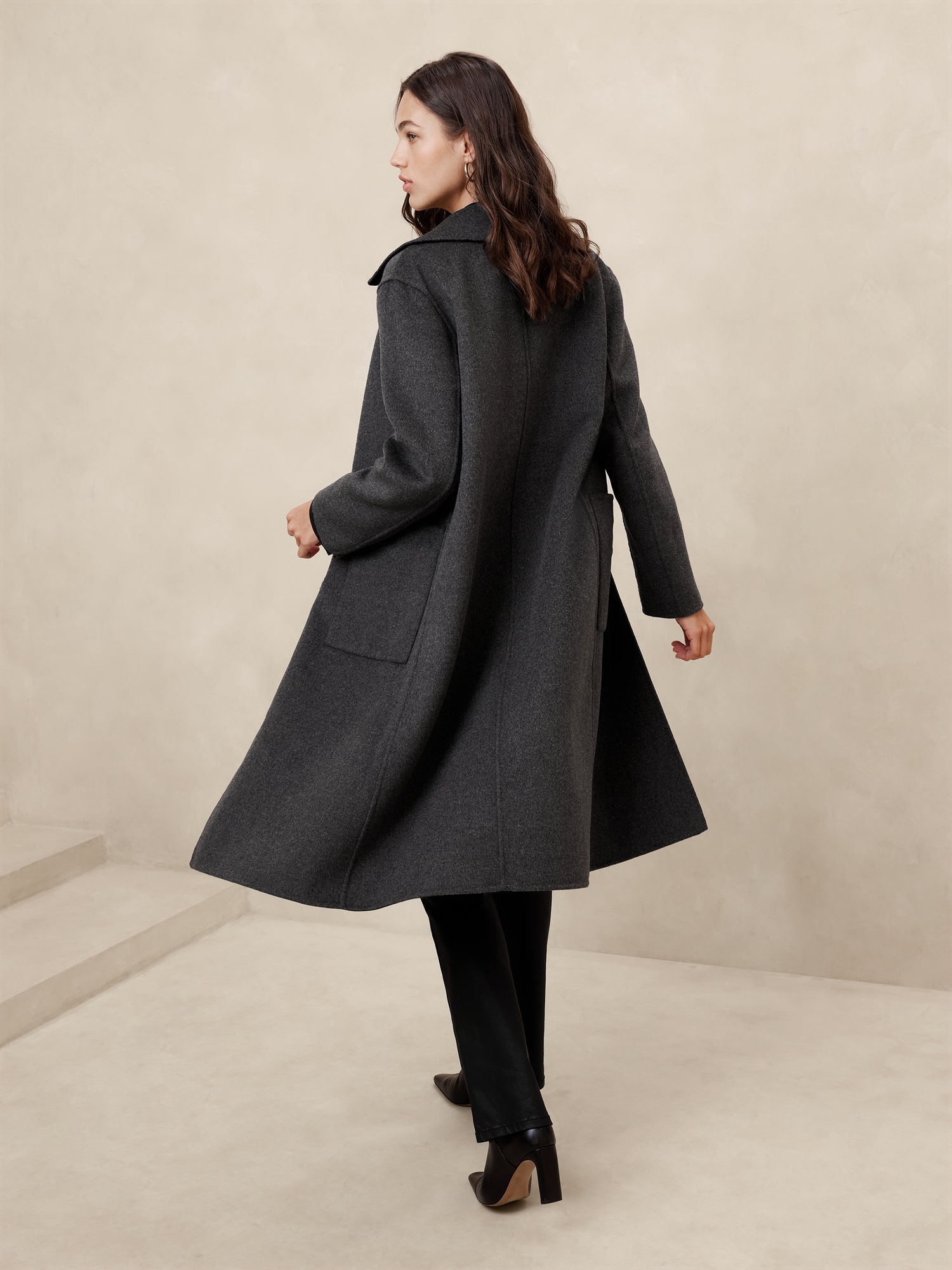 Reversible Double Face Wool-Blend Coat