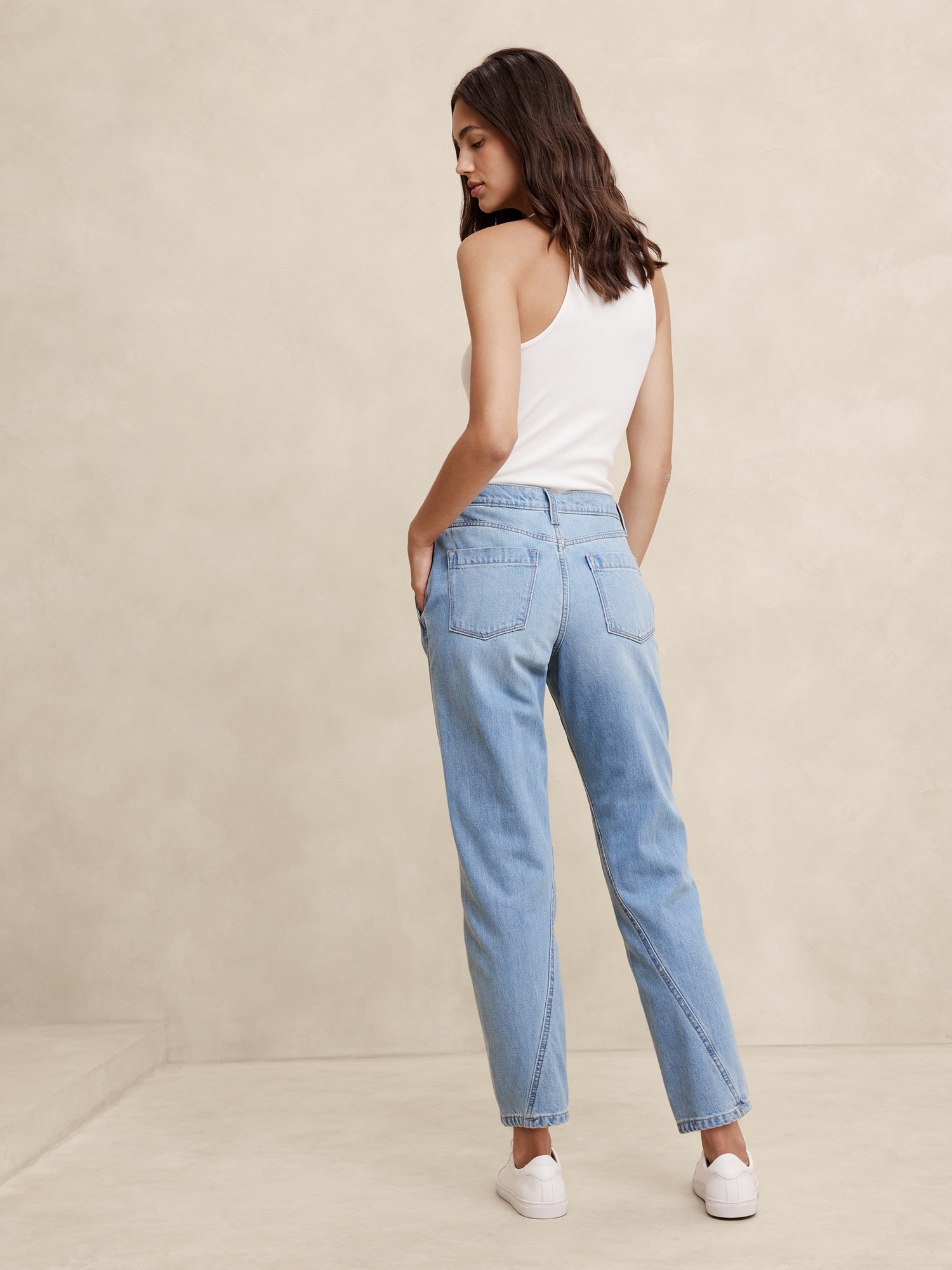 Luxe High-Rise Barrel Jean