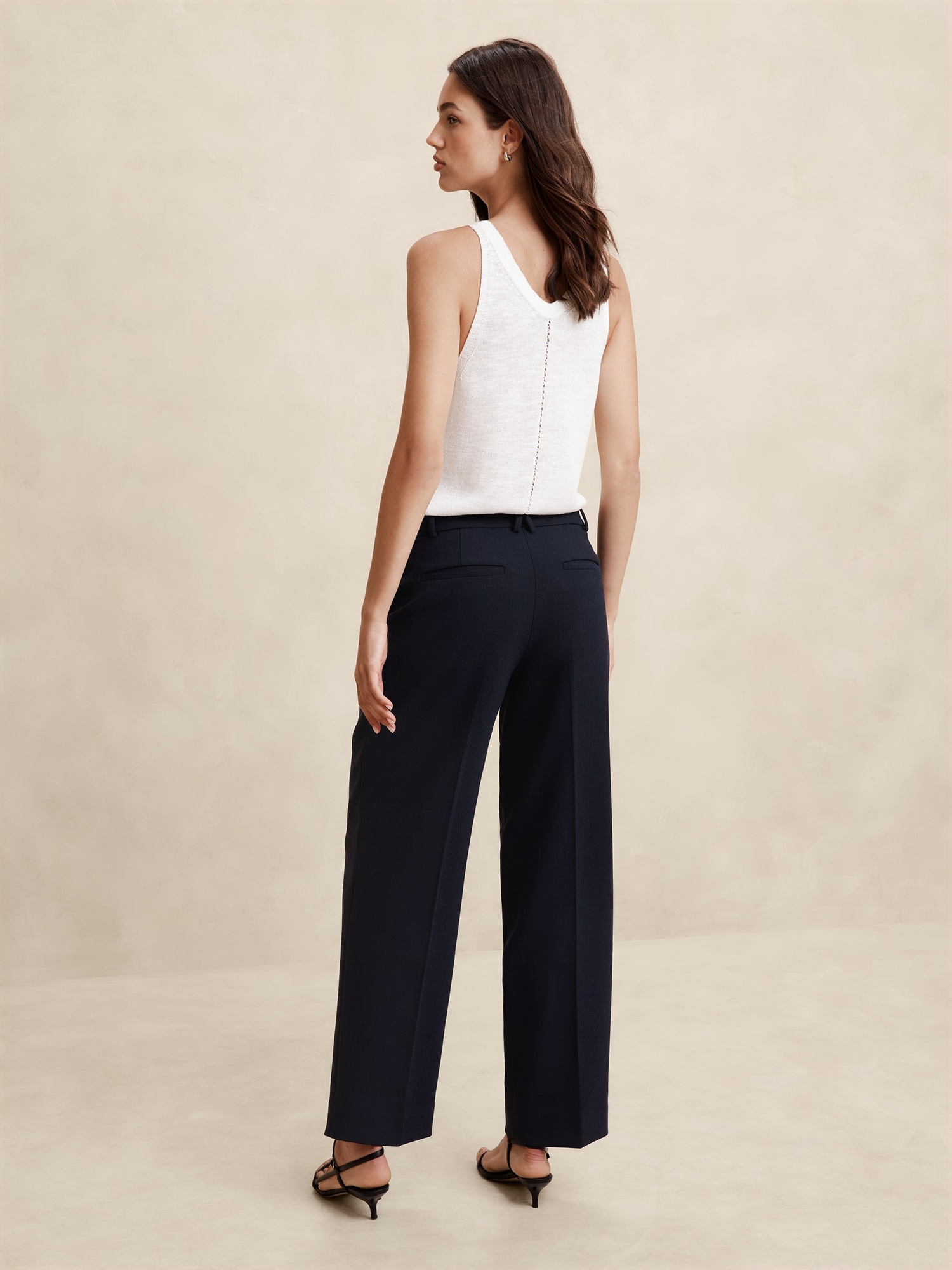 Double Weave Straight Trouser