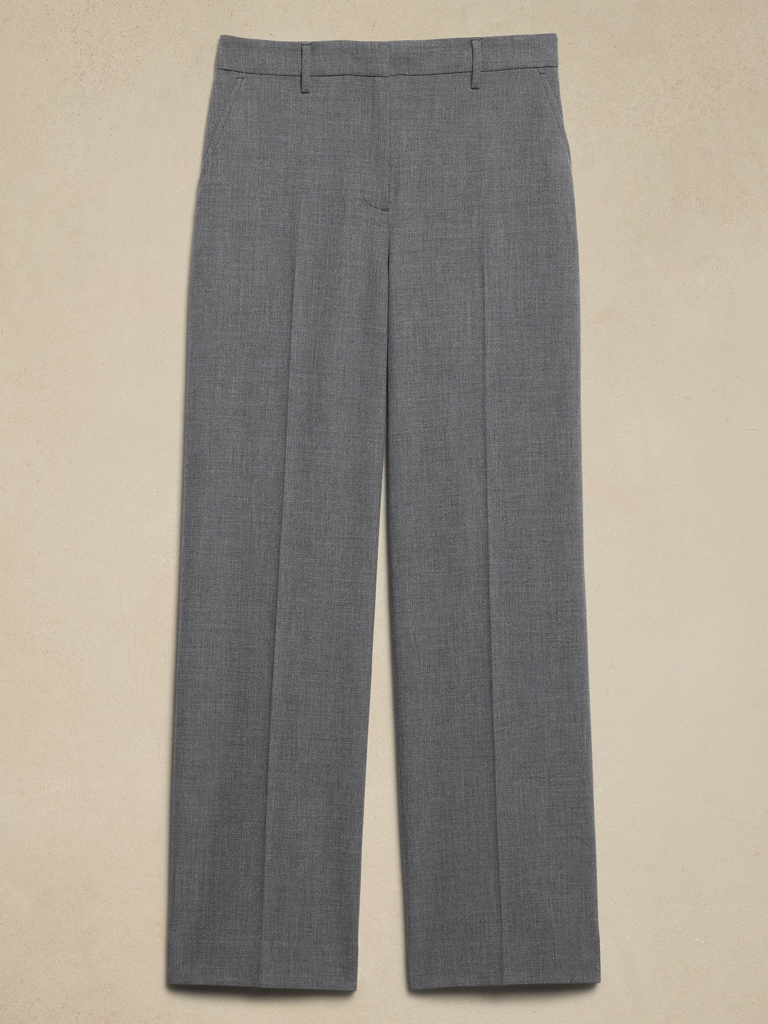 Wide-Leg Wool-Blend Pant