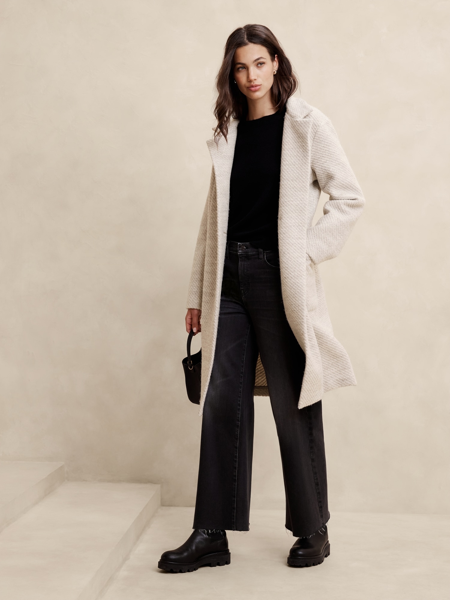 Knit Twill Coat