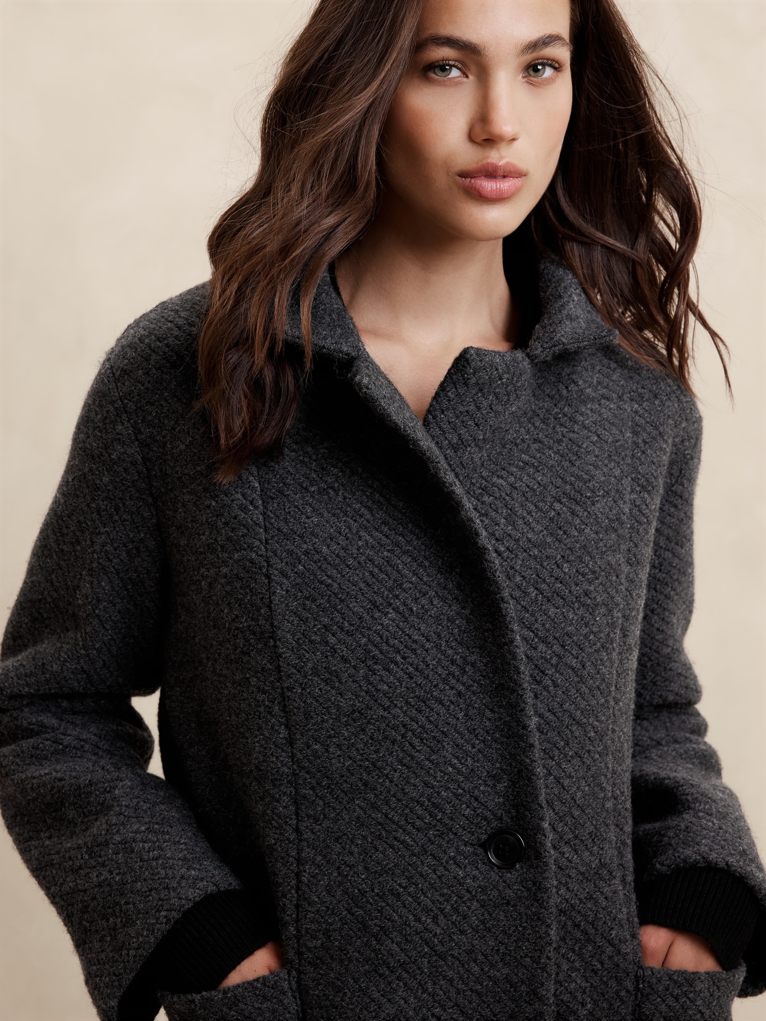 Knit Twill Coat