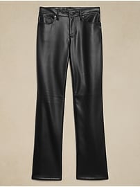 Mid-Rise Bootcut Vegan Leather Jean