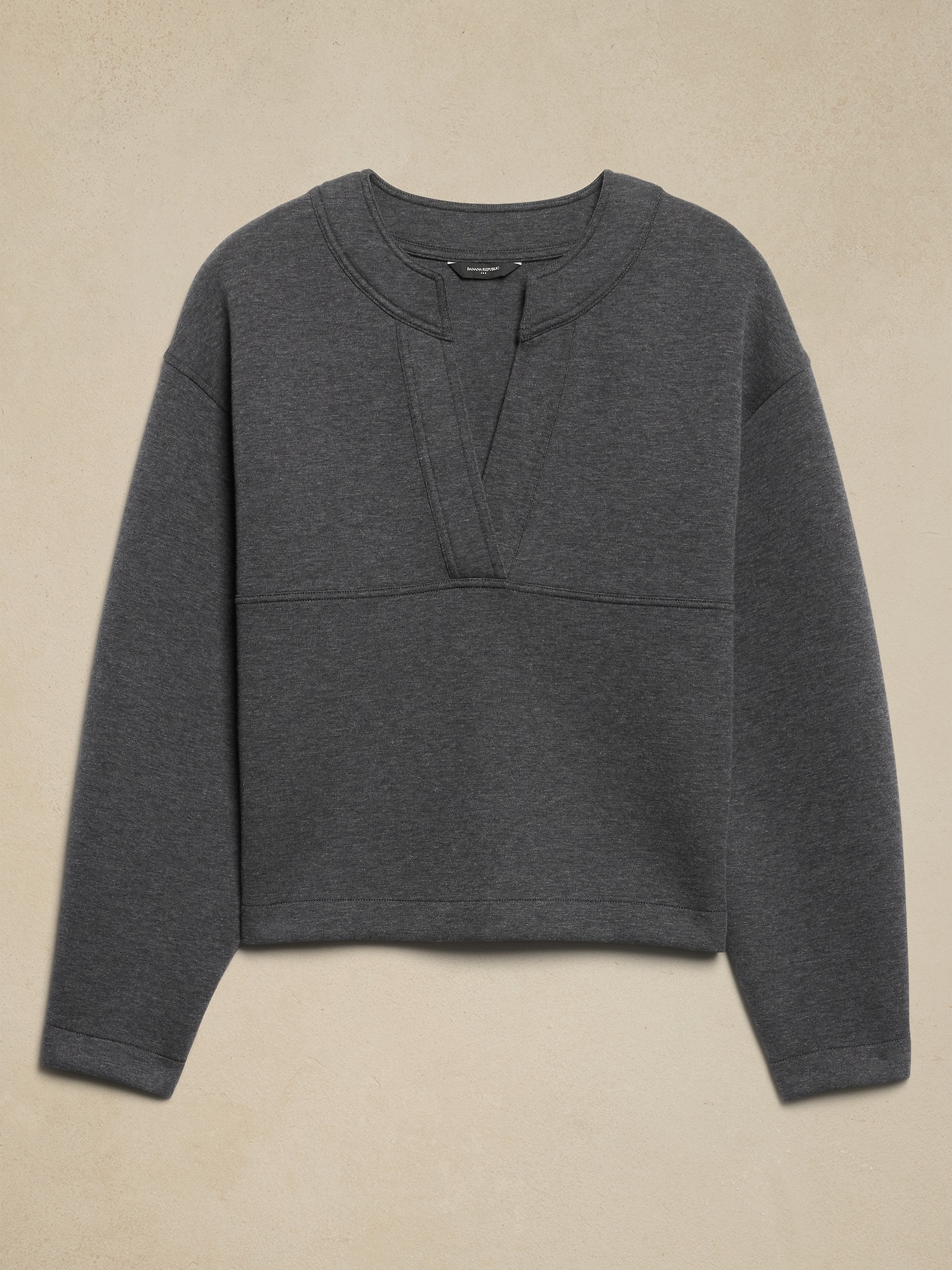 Scuba Split-Neck Sweatshirt