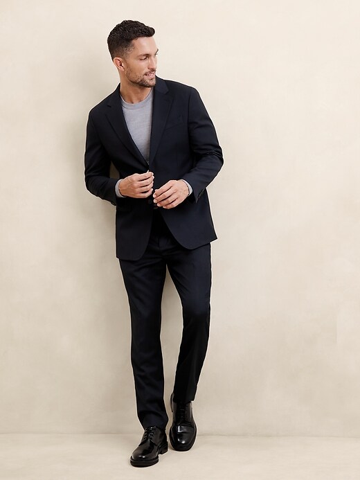 Tailored-Fit Luxe Wool-Blend Suit Jacket