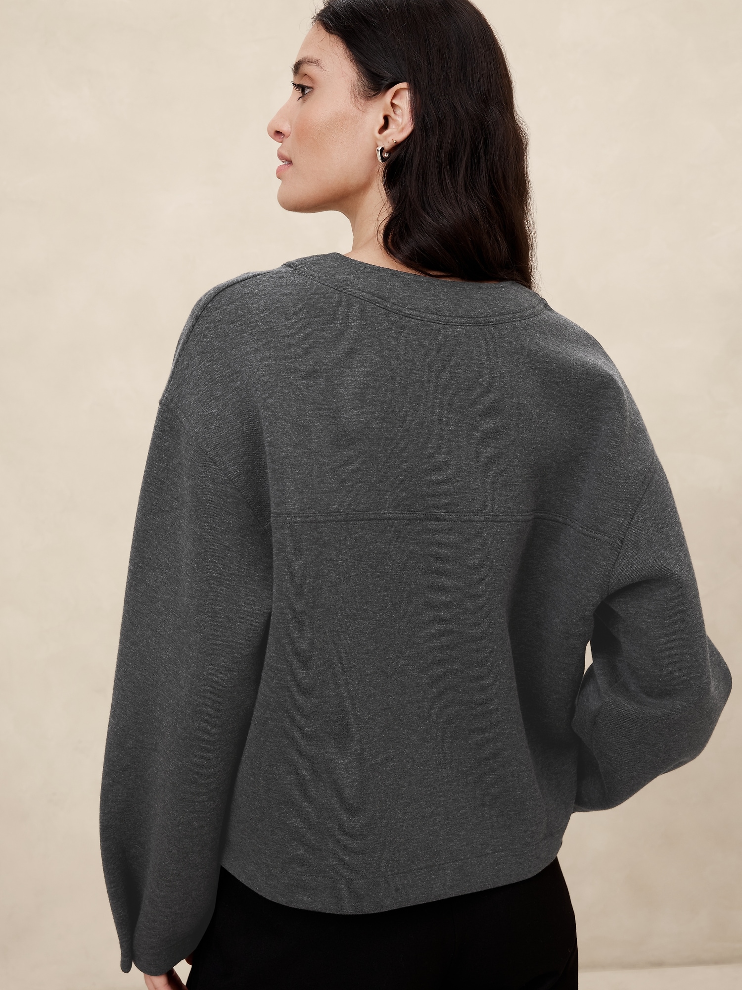 Scuba Split-Neck Sweatshirt