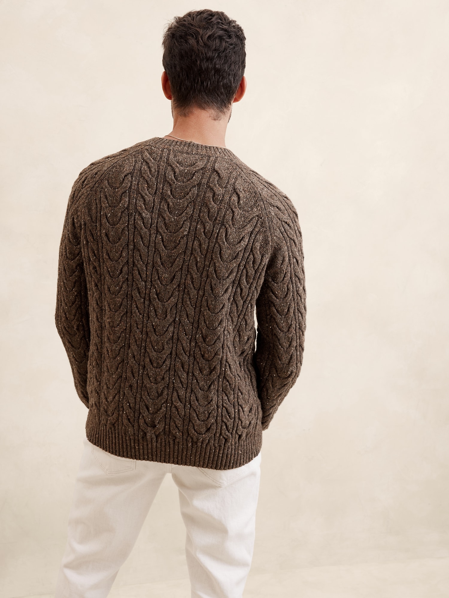 Tweed Cable Sweater