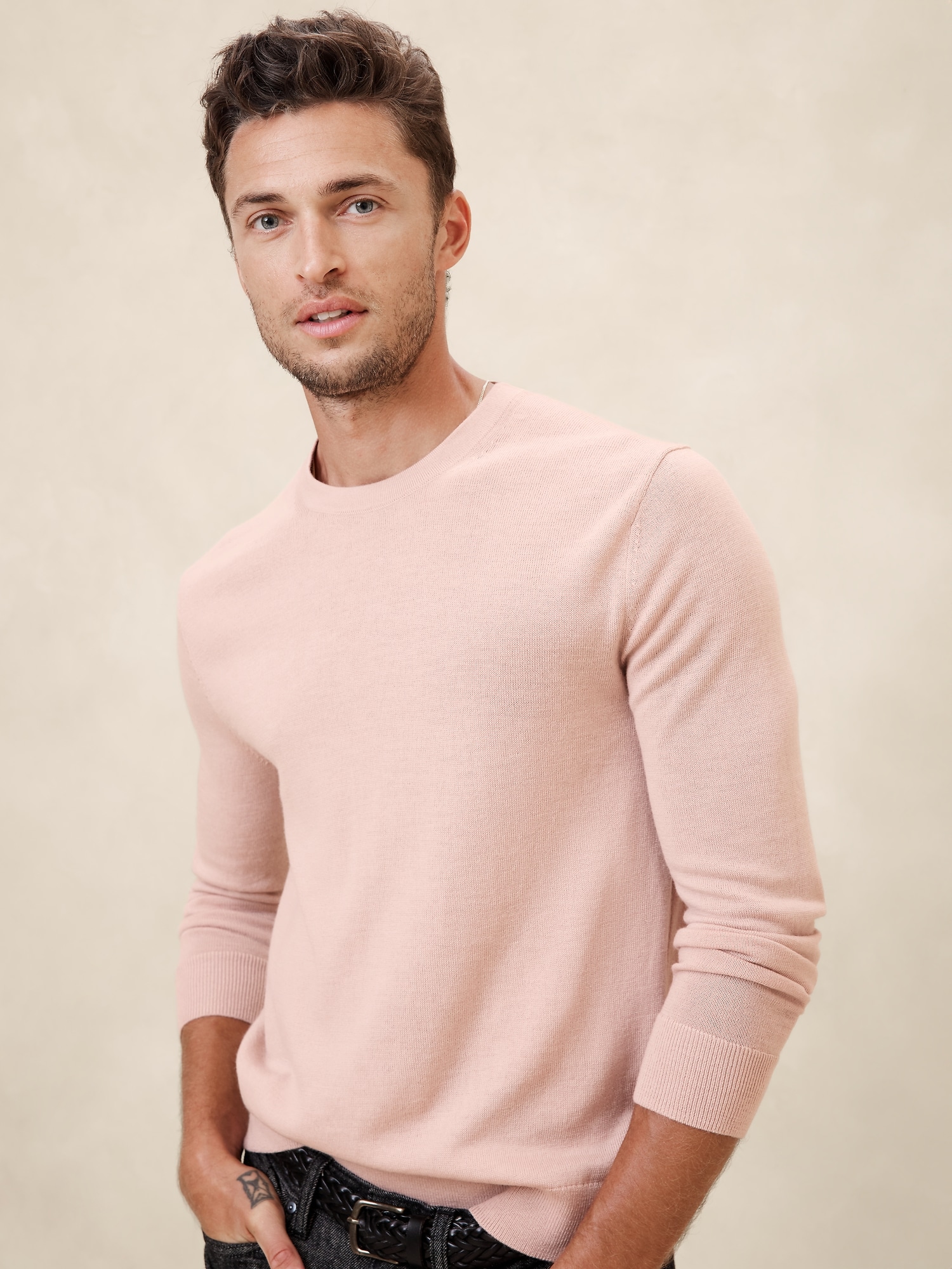 Merino Wool Sweater - Pink