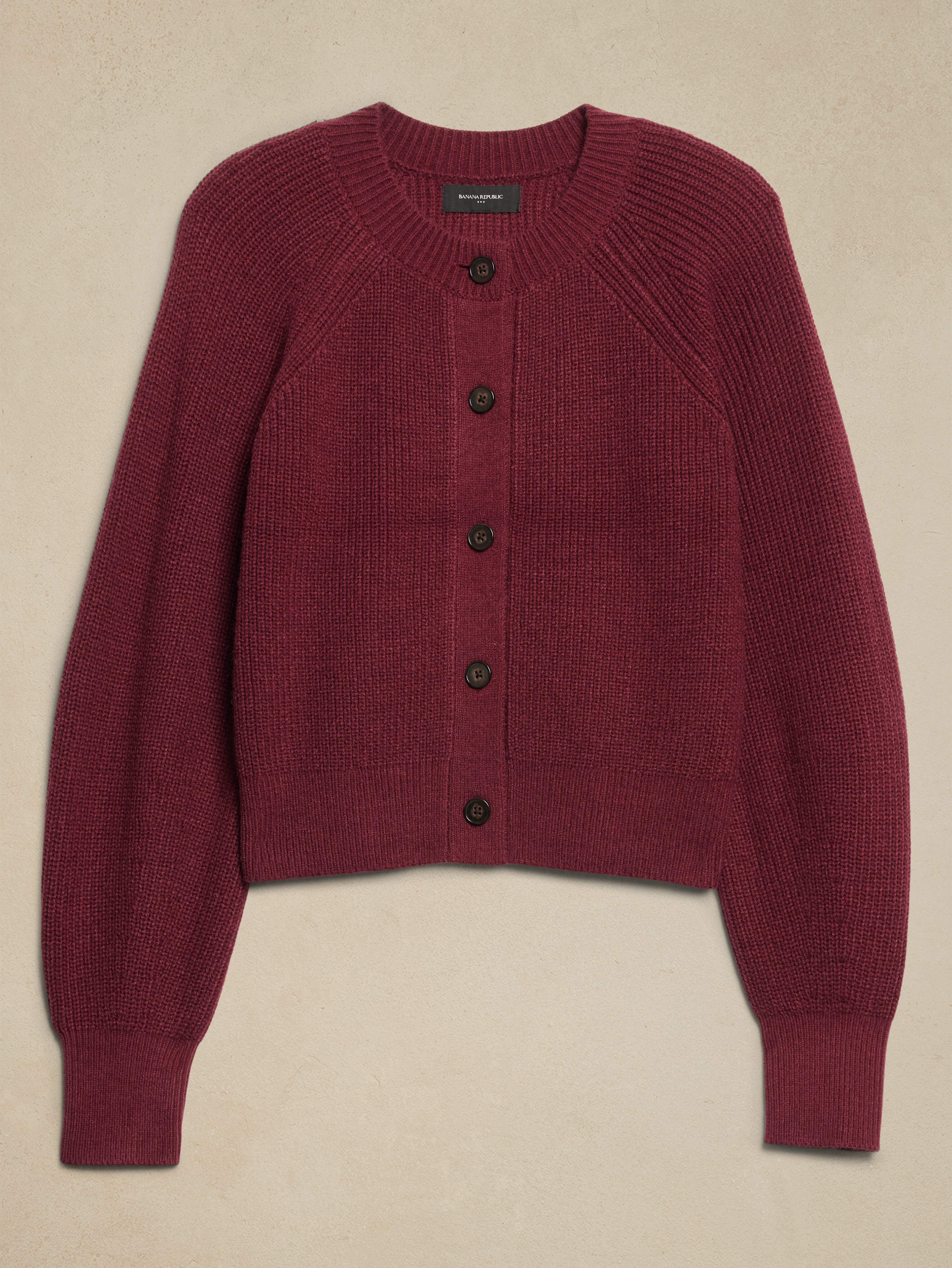 トップス A&S Bulky sleeve balloon cardigan short Womens Chunky Knitted Balloon Sleeve Short Cardigan Open