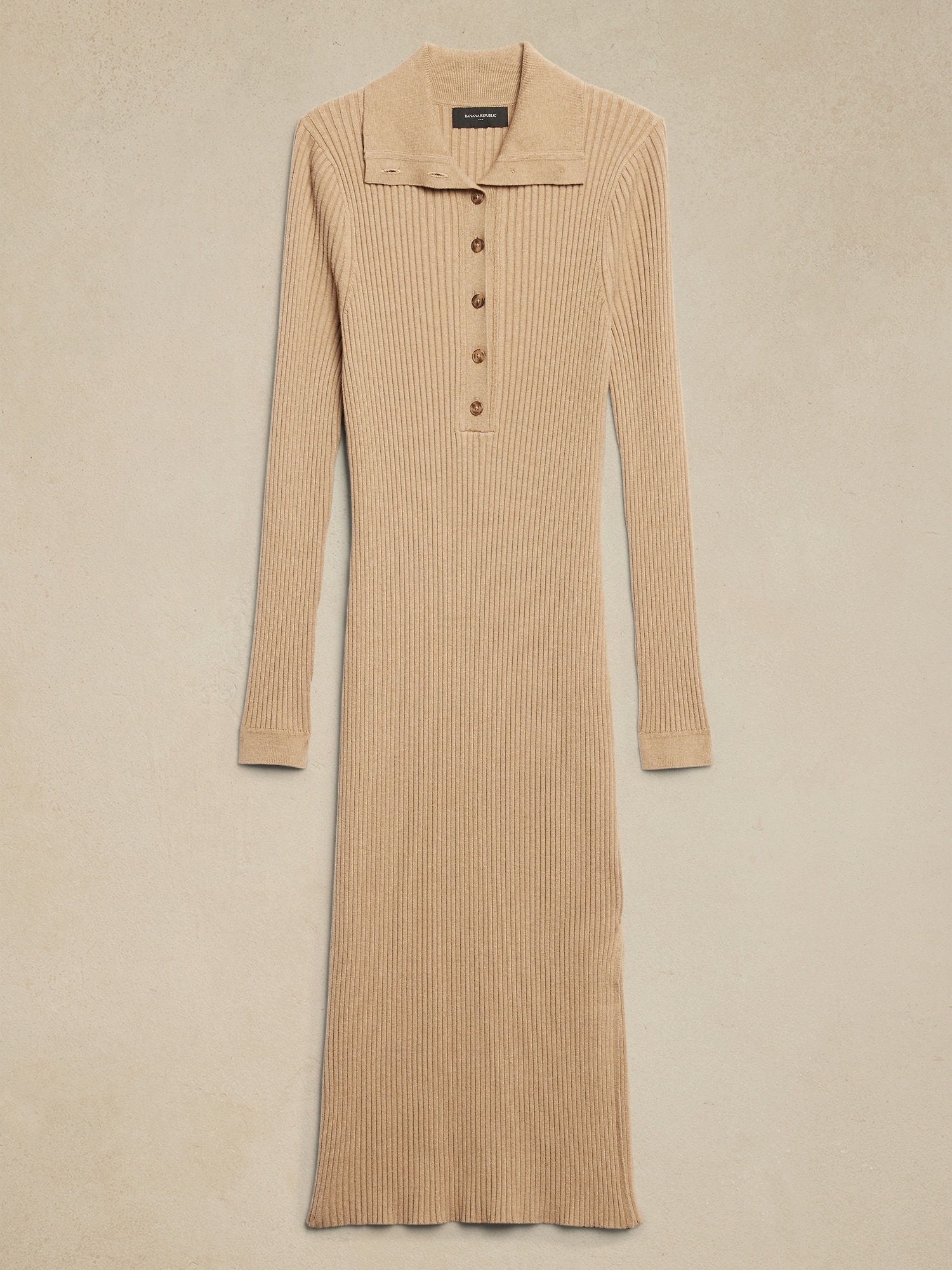 Polo Fitted Midi Sweater Dress