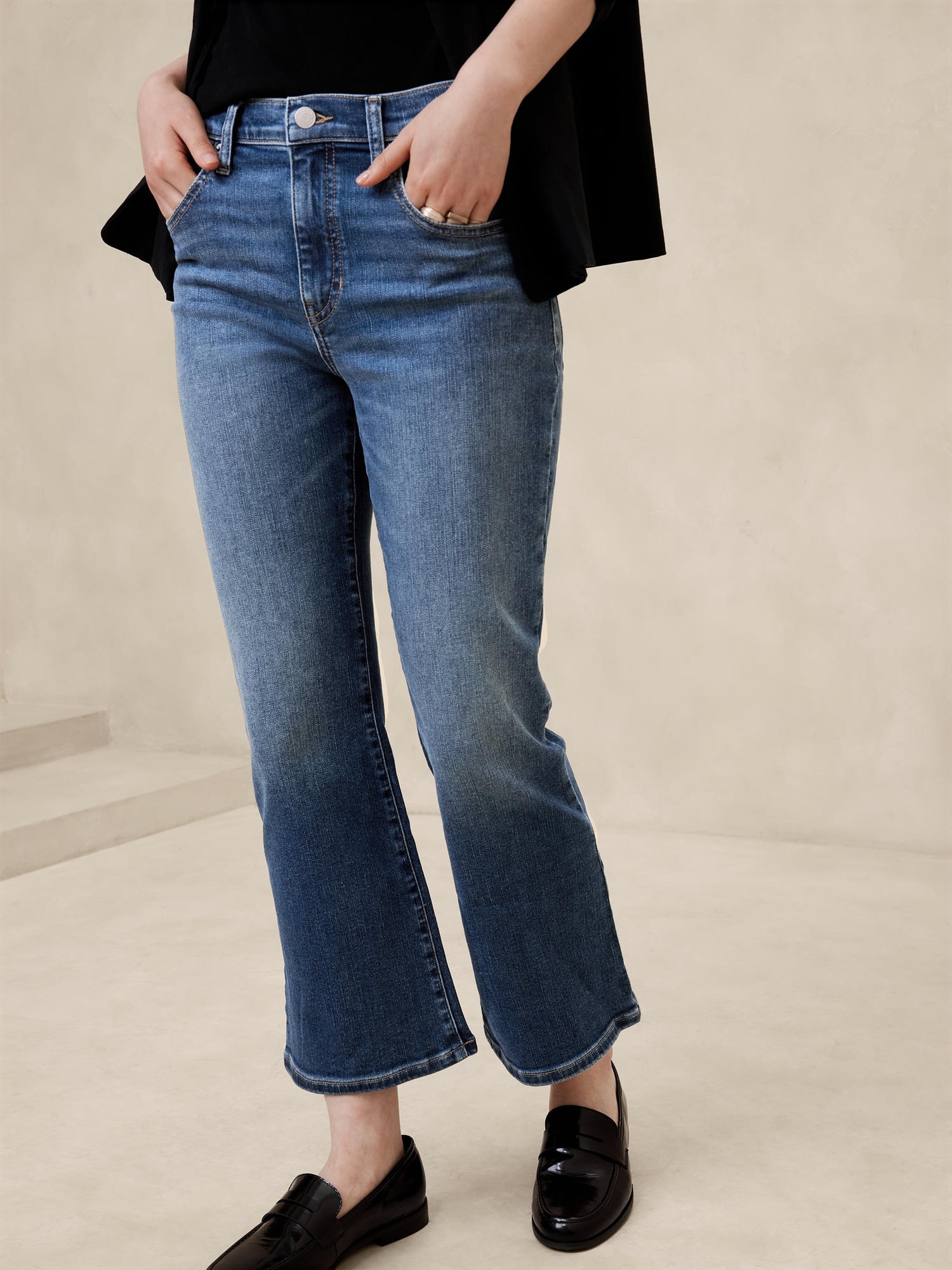 High-Rise Bootcut Cropped Jean