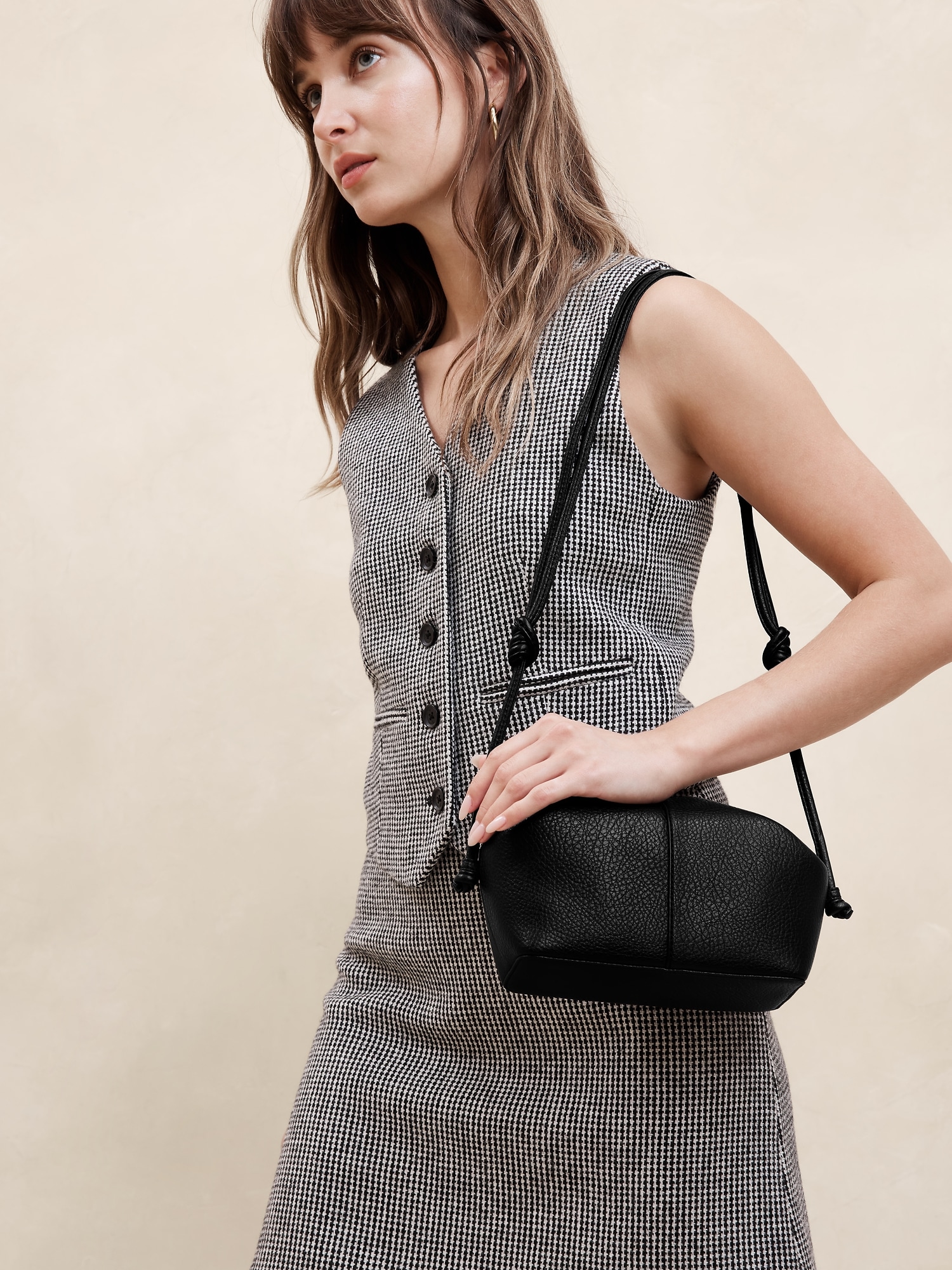 Vegan Leather Crossbody Bag