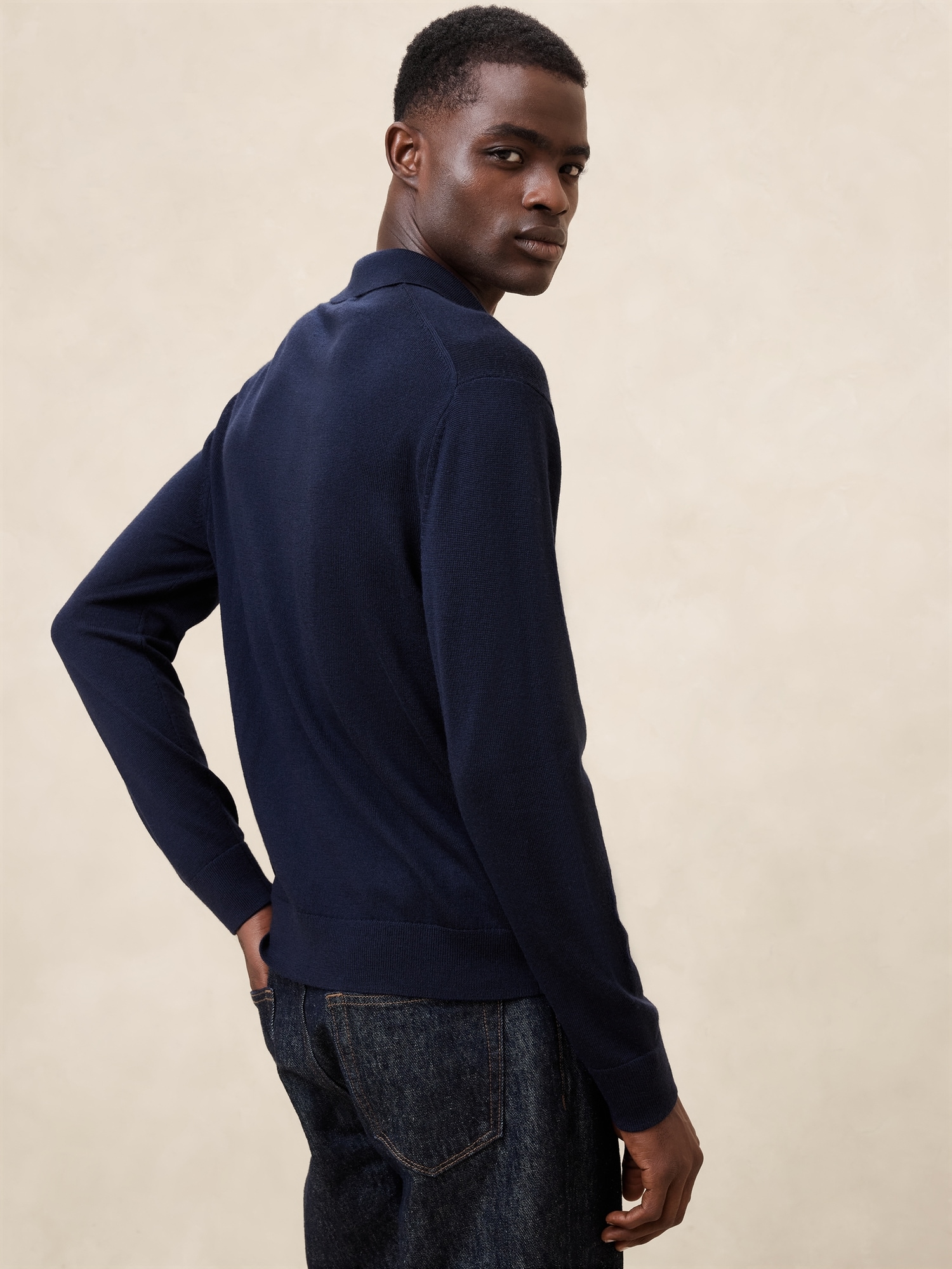 Merino Polo Sweater