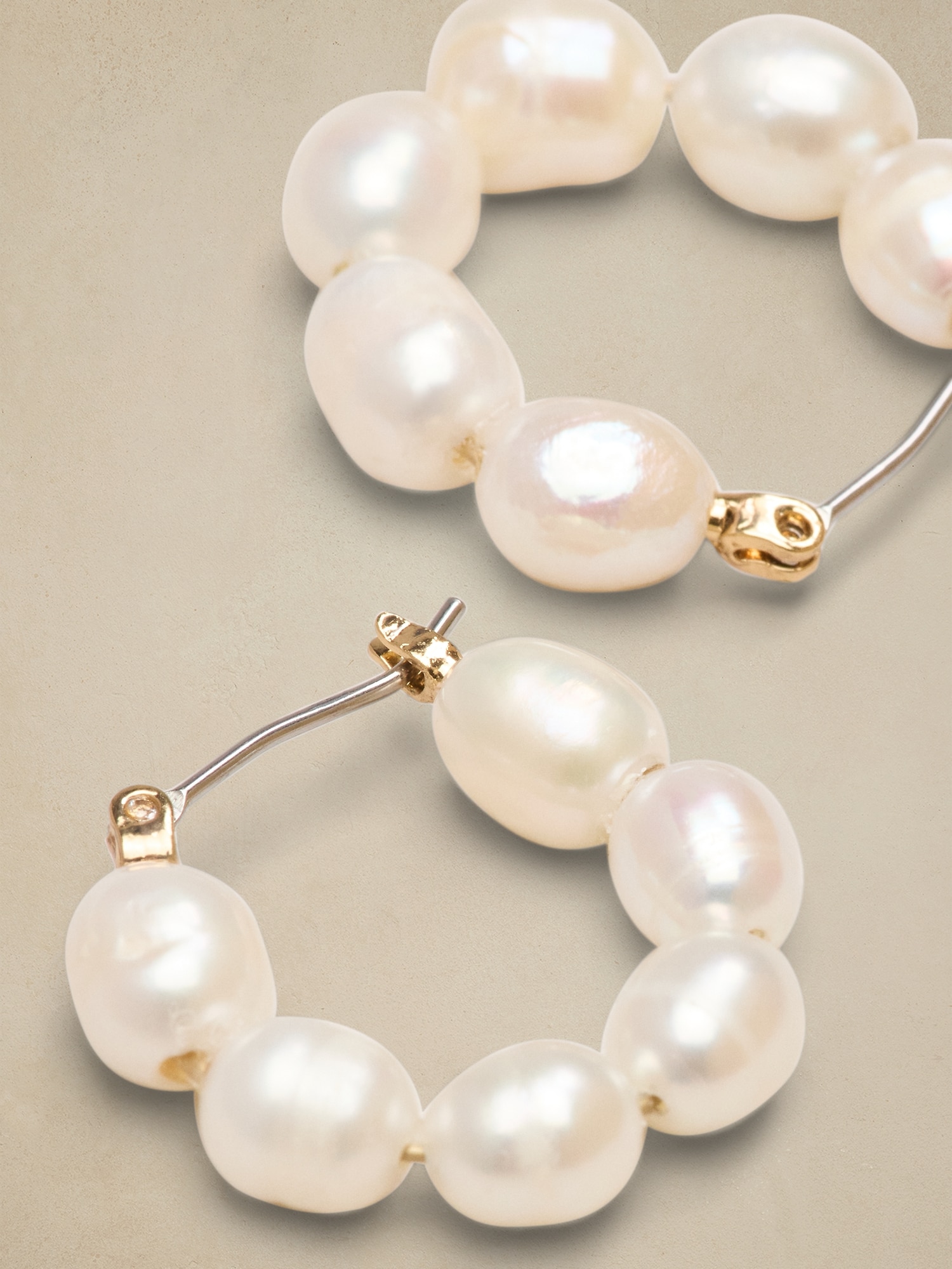 Pearl Hoop Earrings