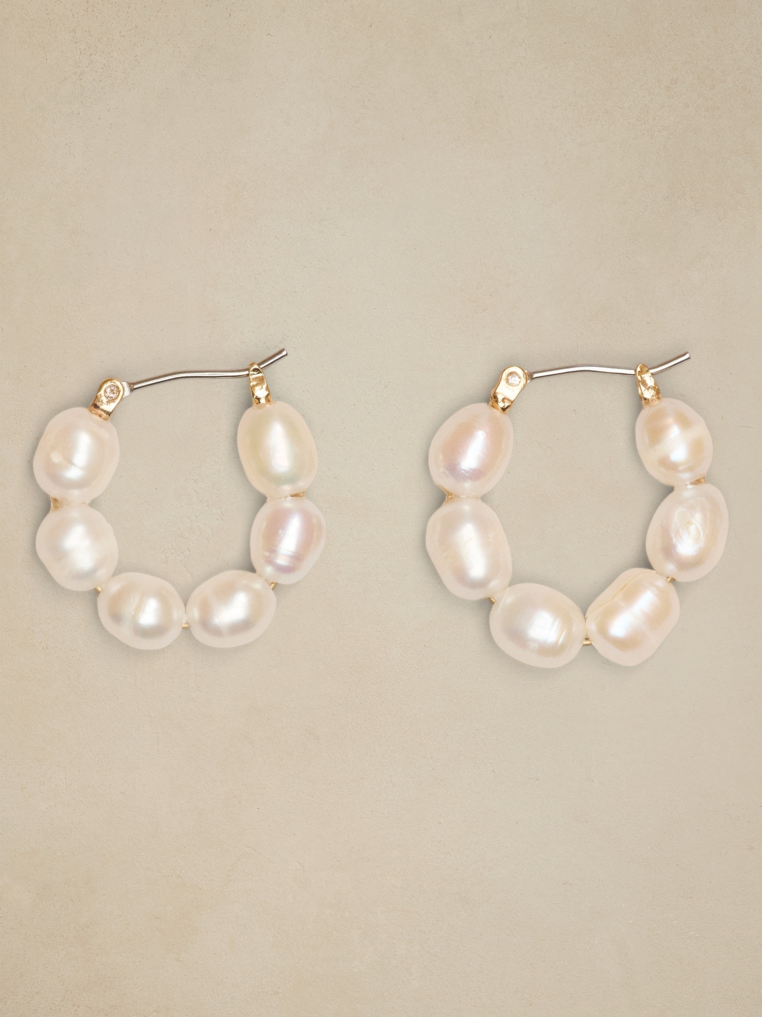 Pearl Hoop Earrings