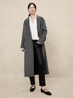 Double Face Wool-Blend Oversized Coat | Banana Republic Factory