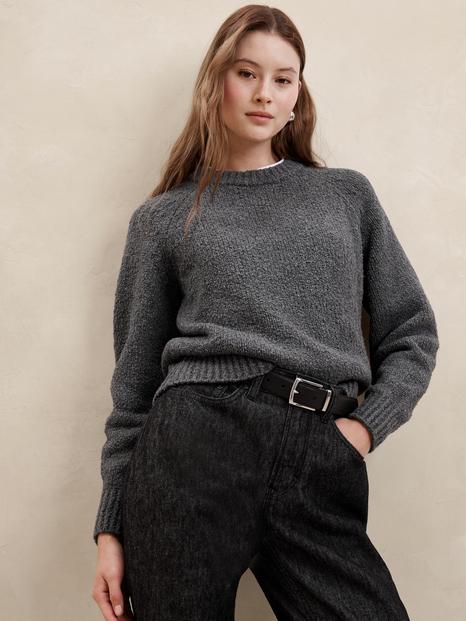 Boucle Pullover Sweater