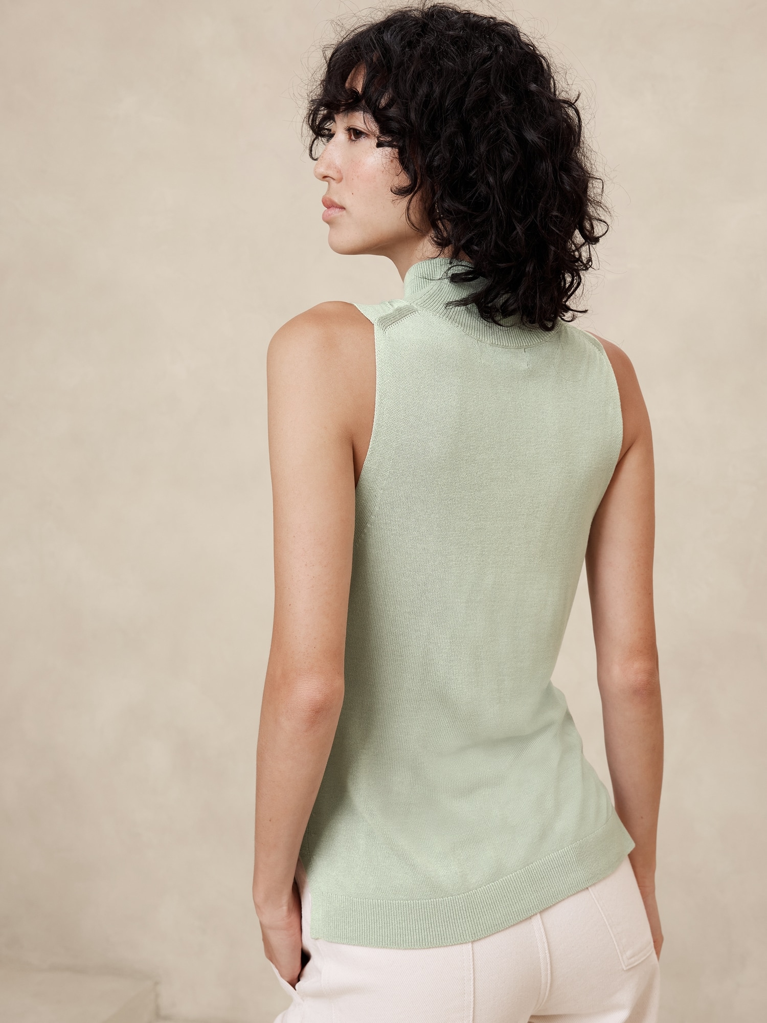 Mock-Neck Sweater Tank