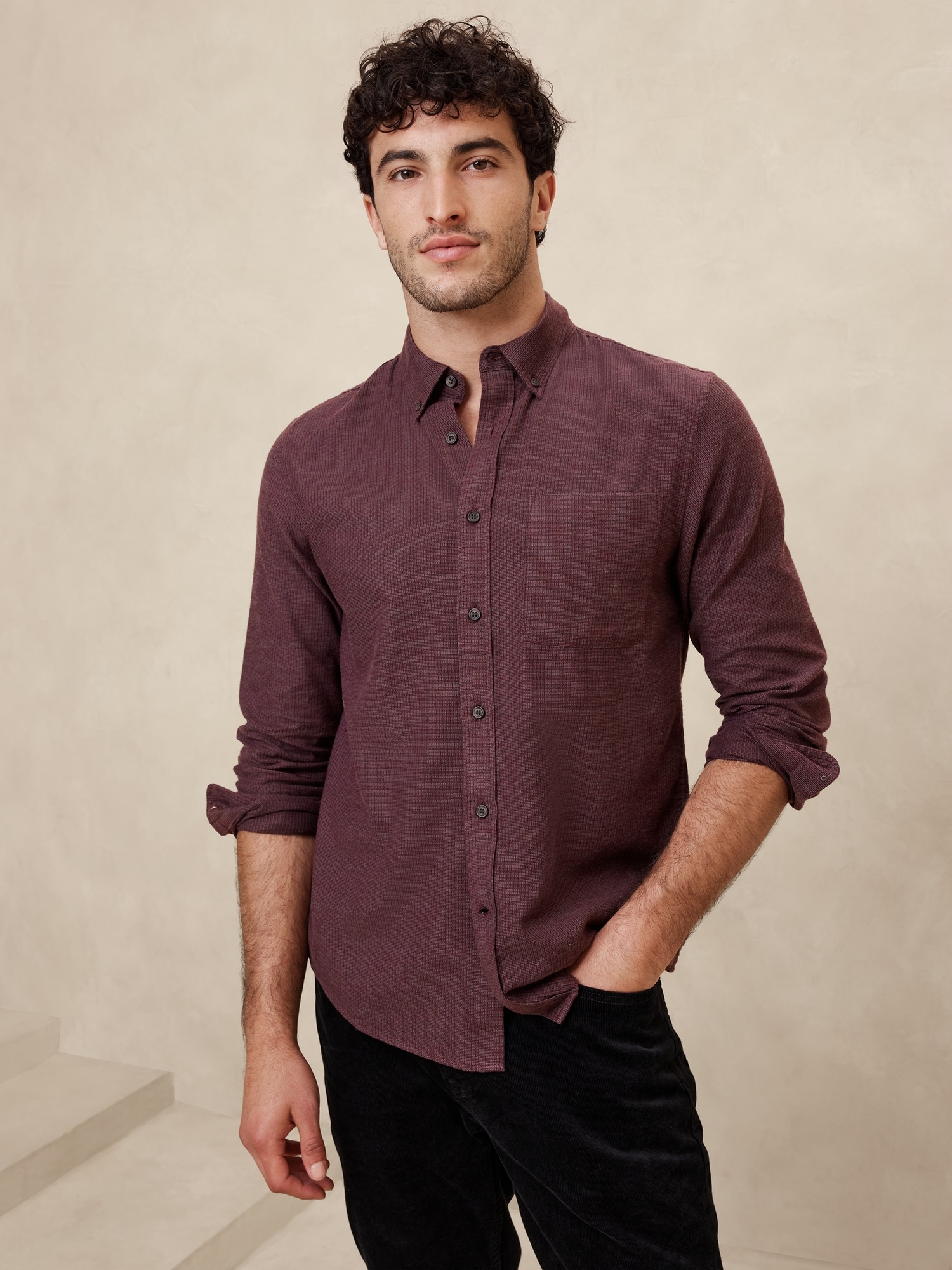 Slim Lightweight Flannel Shirt