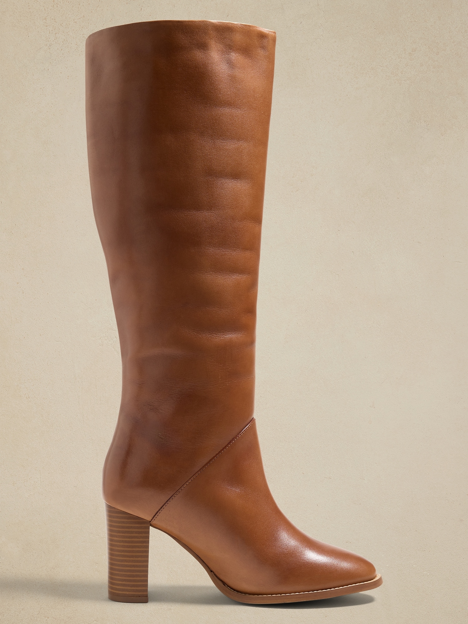 Leather Tall Shaft Boot Banana Republic Factory