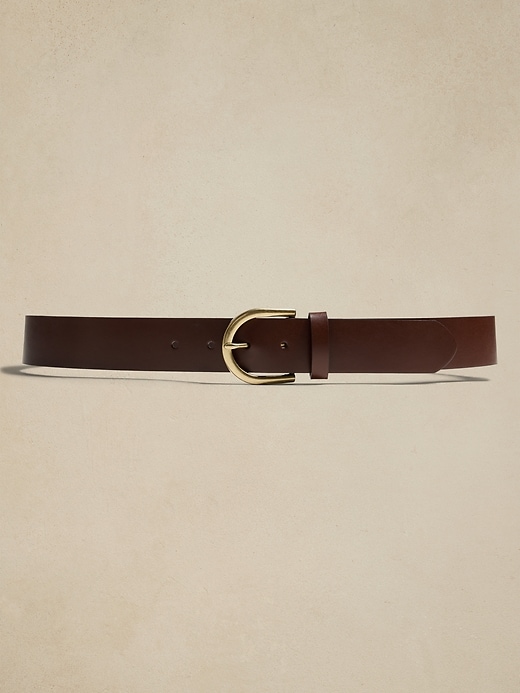 Leather Square Buckle Belt