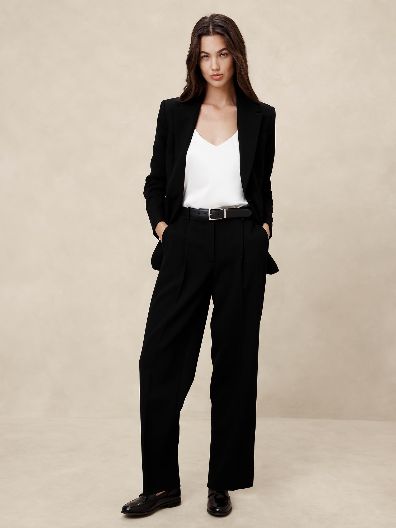 Double Weave Straight Trouser