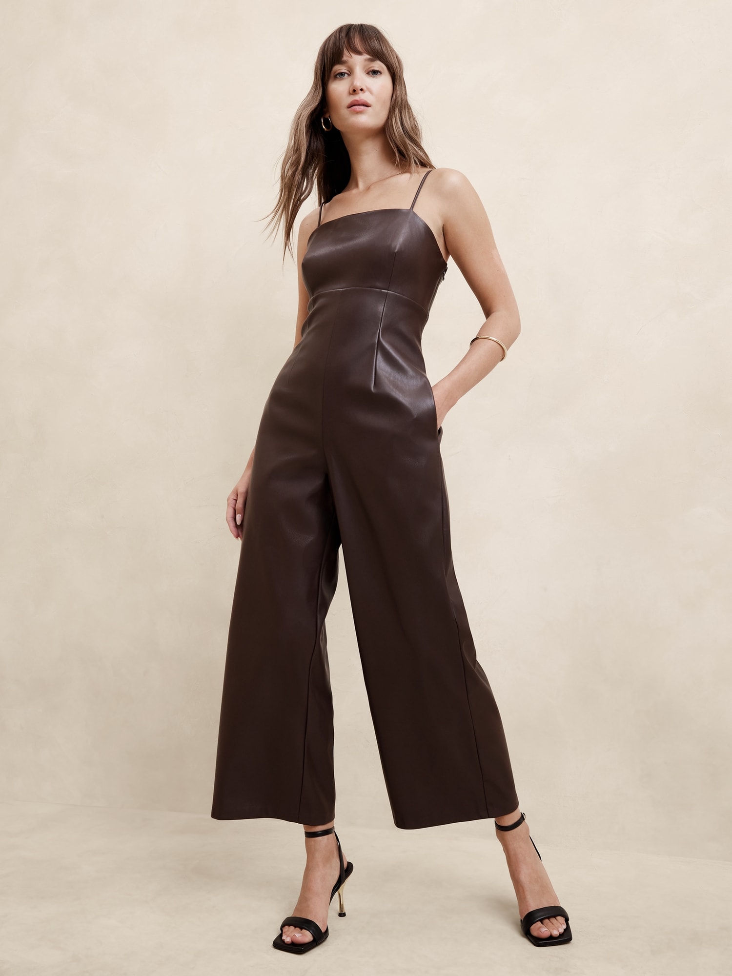 Vegan Leather Jumpsuit