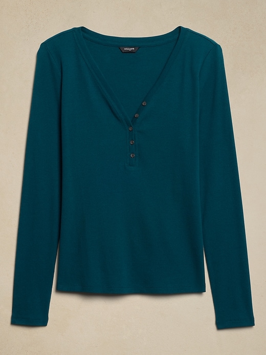 Ribbed Henley Top | Banana Republic Factory