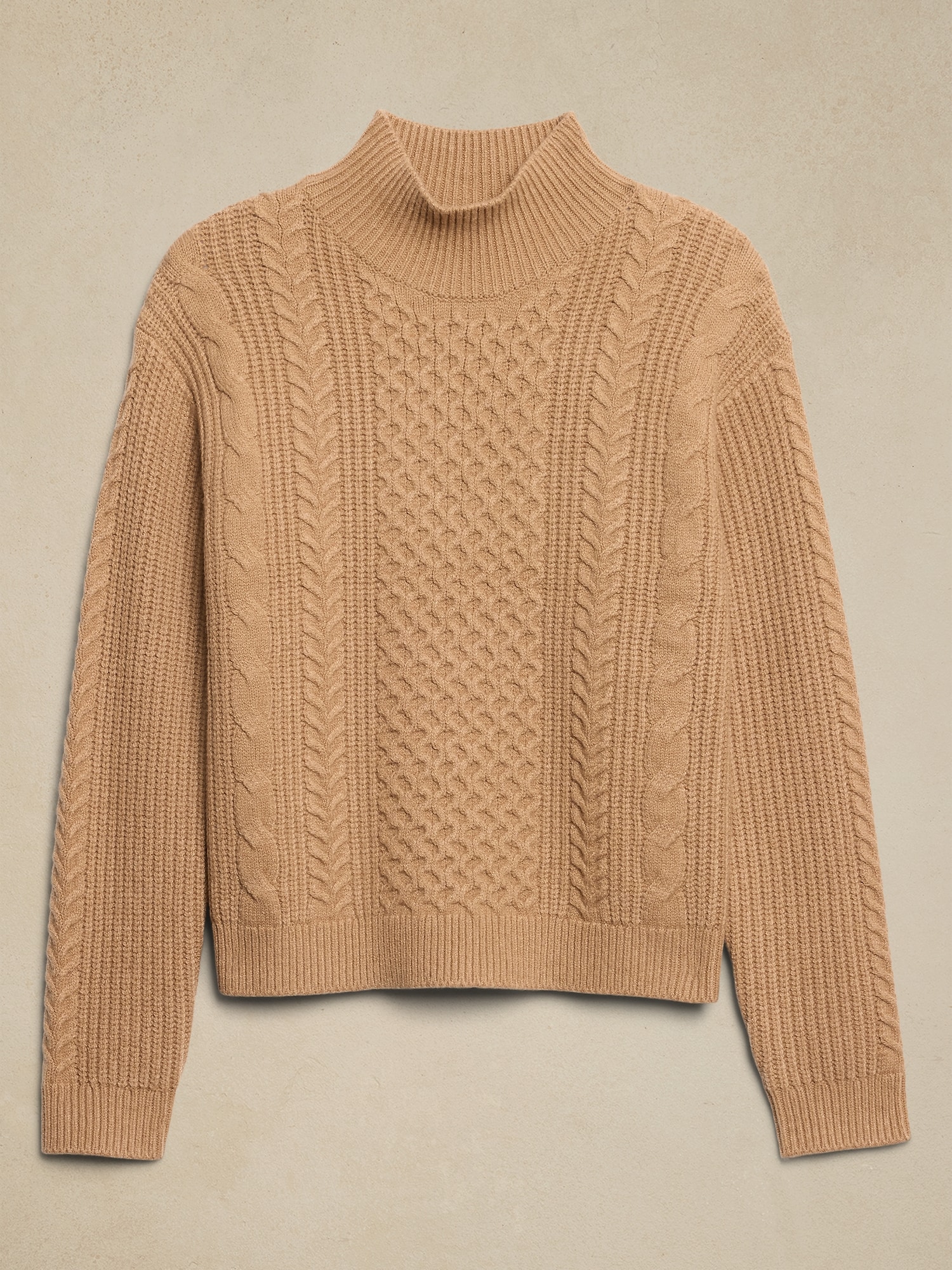 Cable Turtle-Neck Sweater