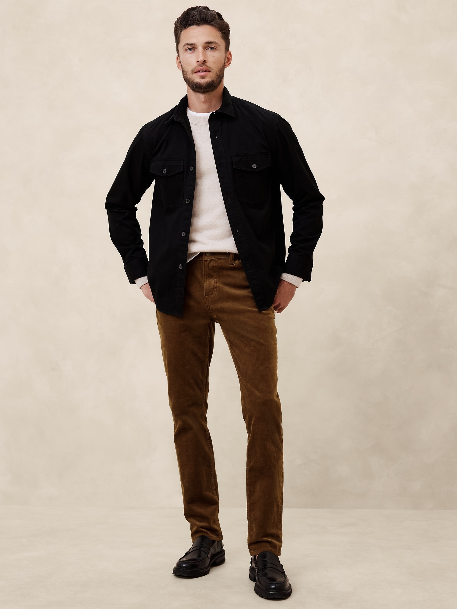 Slim Travel Corduroy Pant - Brown