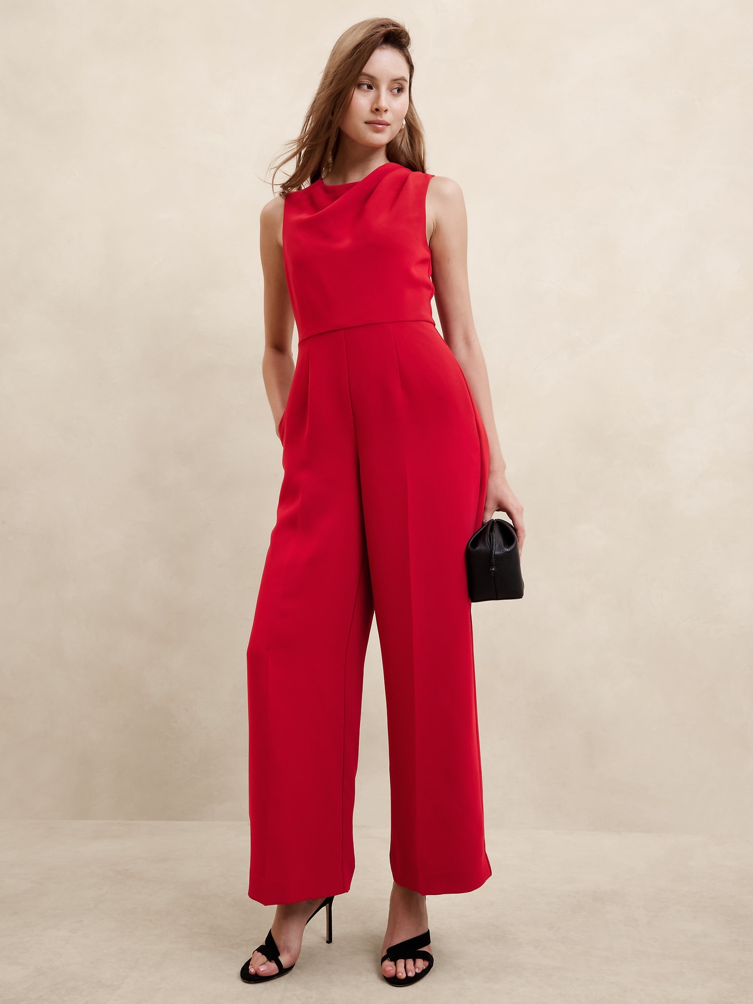 Cowl-Neck Jumpsuit