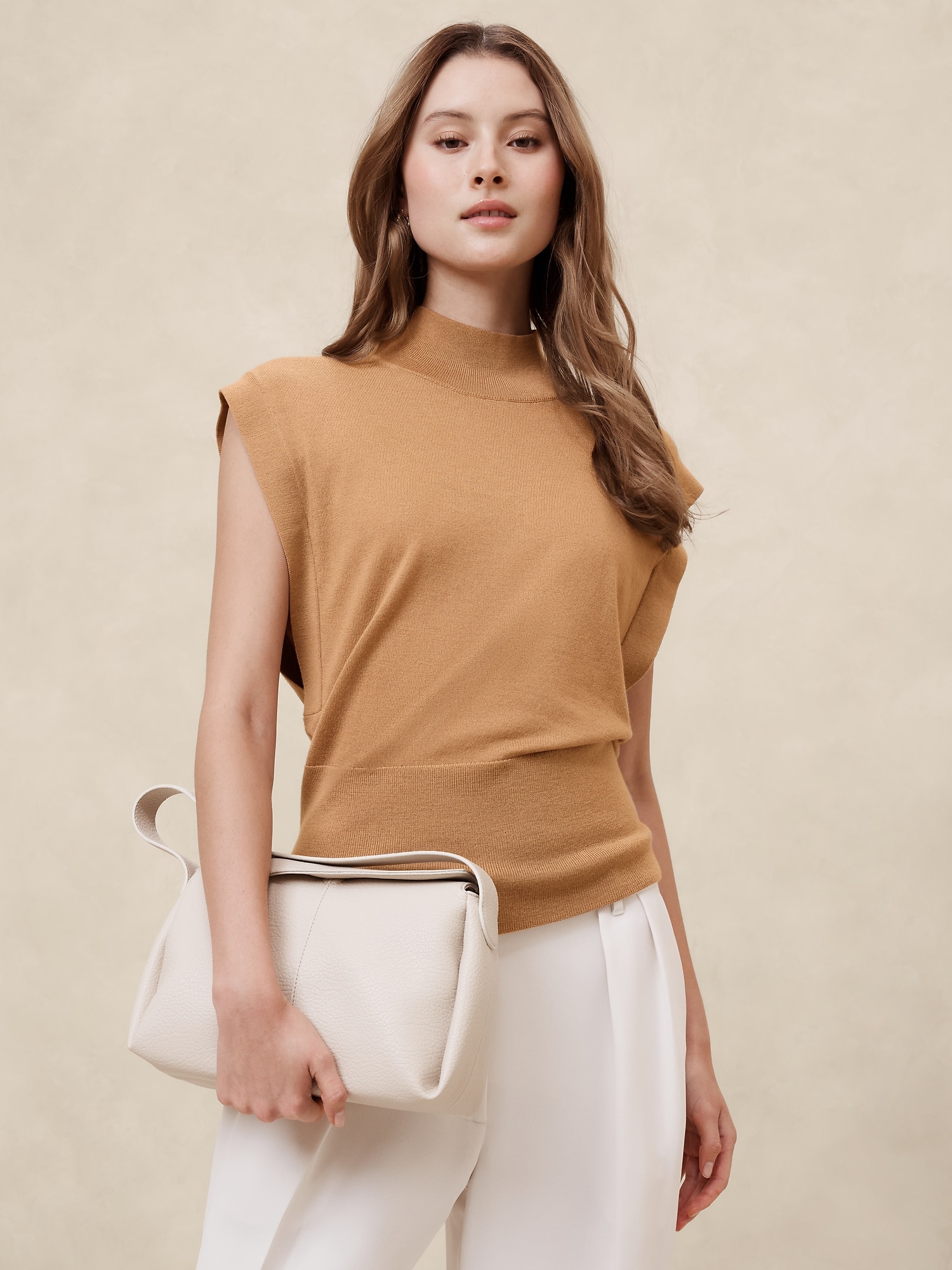 Merino Wool Mock-Neck Sweater