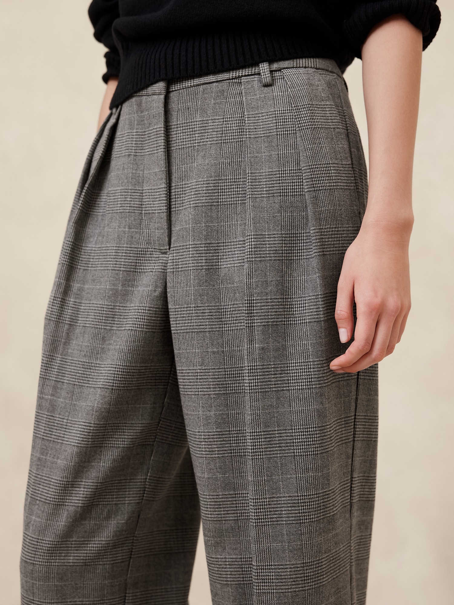 Plaid Relaxed Trouser