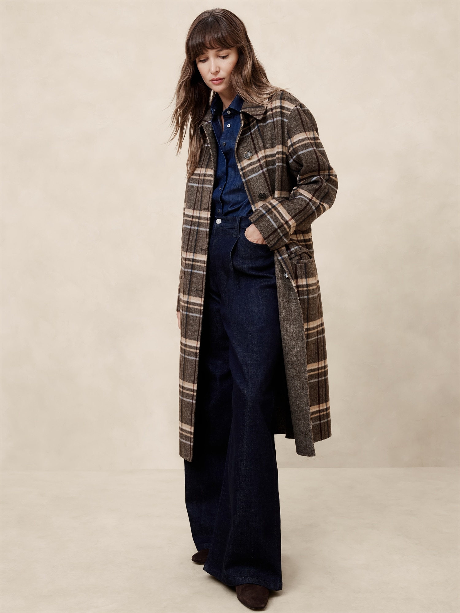 Reversible Double Face Wool-Blend Coat