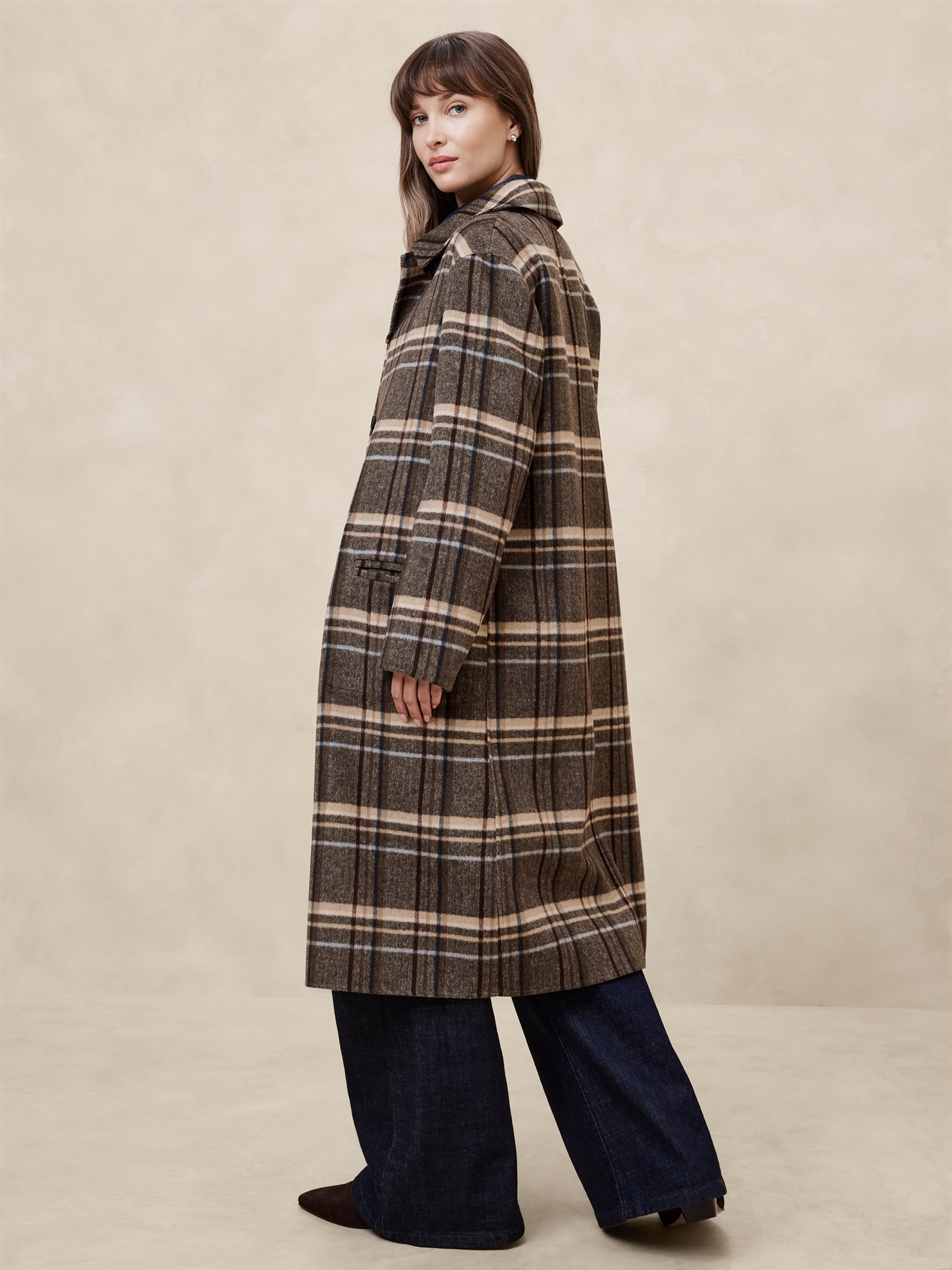 Reversible Double Face Wool-Blend Coat